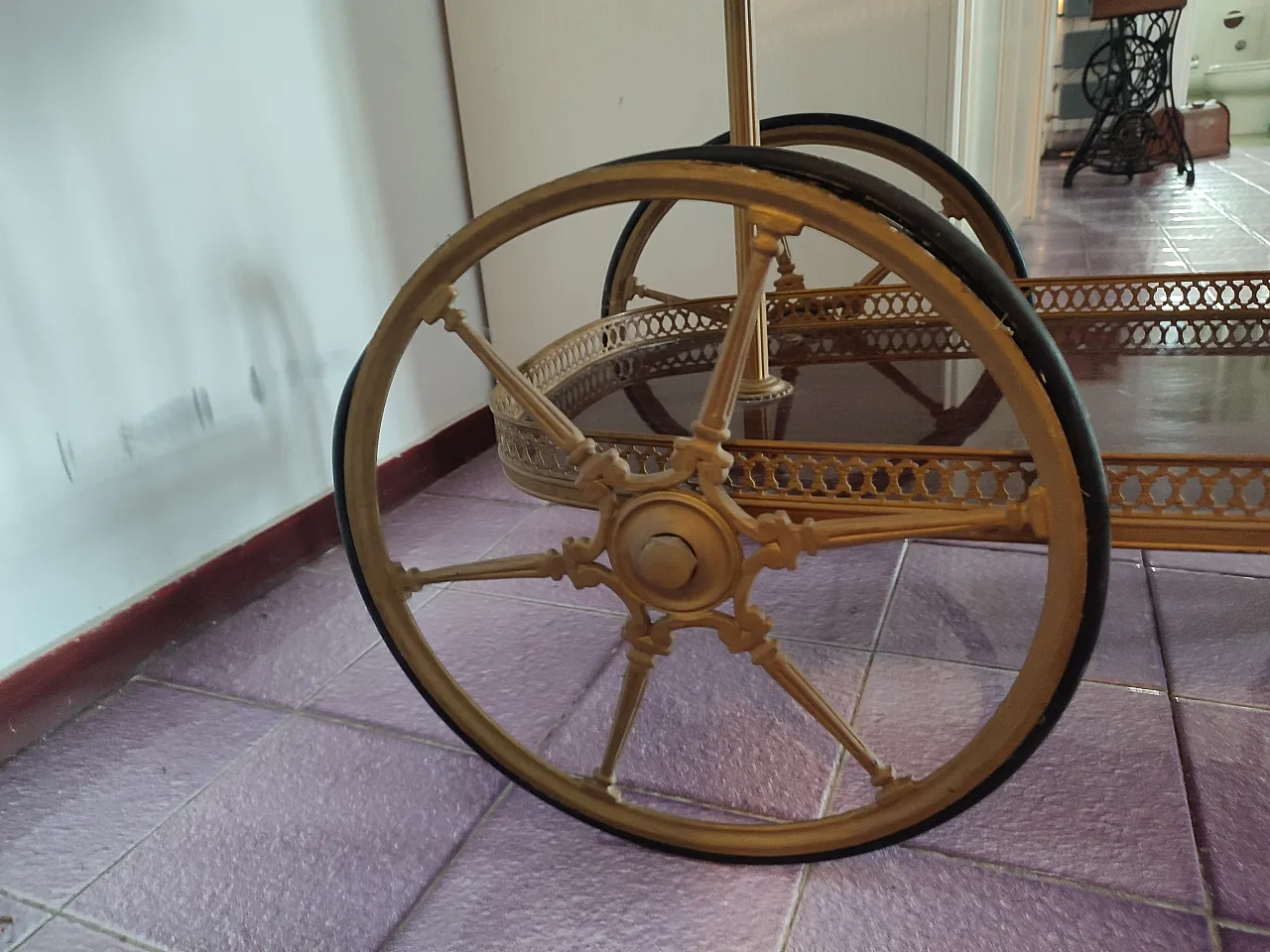 Bar cart for drinks, 1950s 4