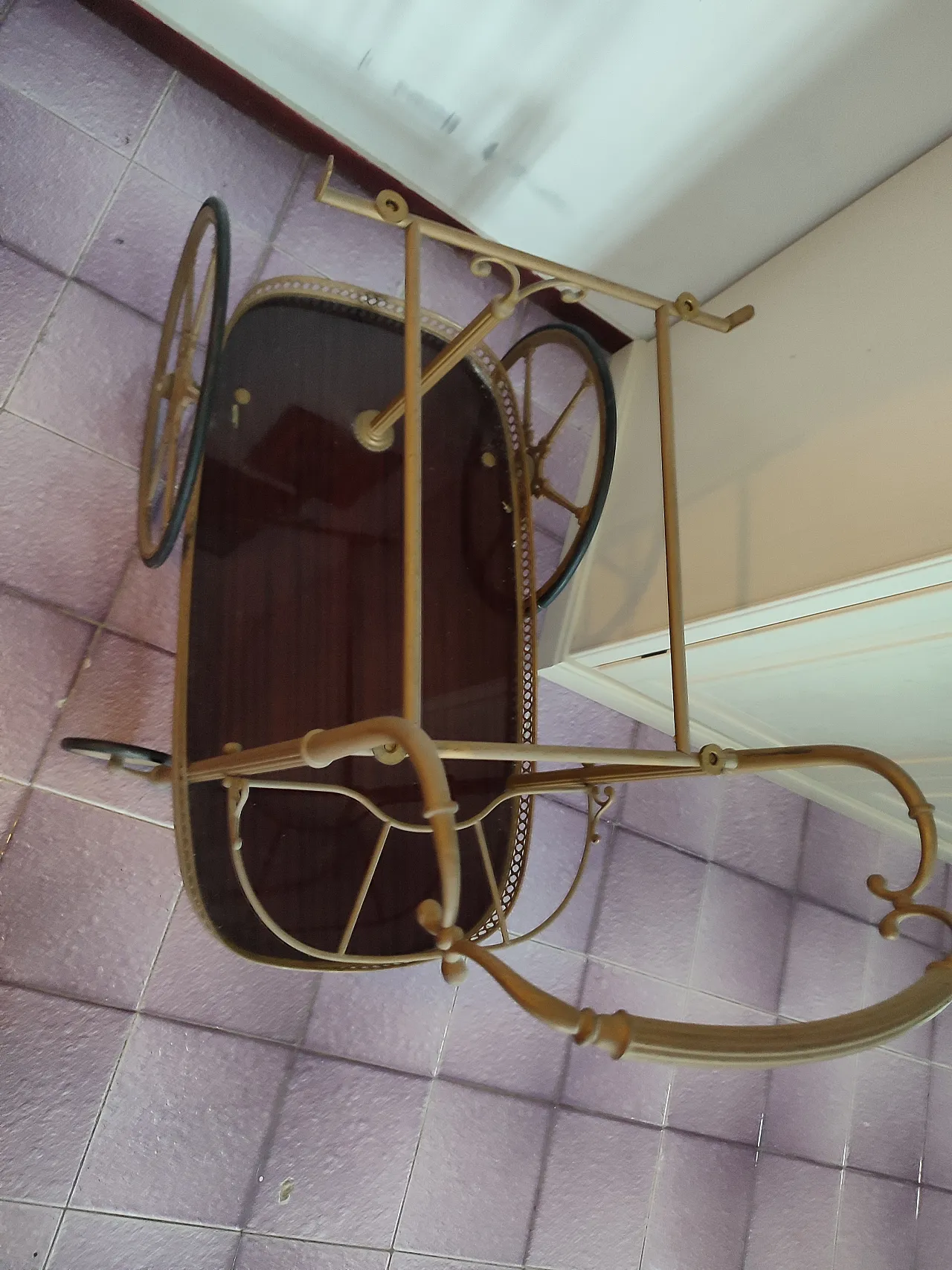 Bar cart for drinks, 1950s 8