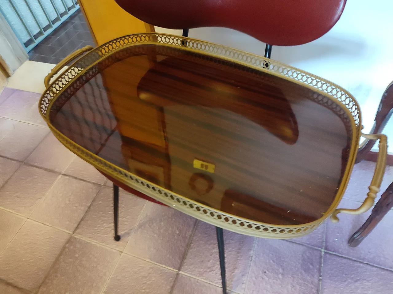 Bar cart for drinks, 1950s 9