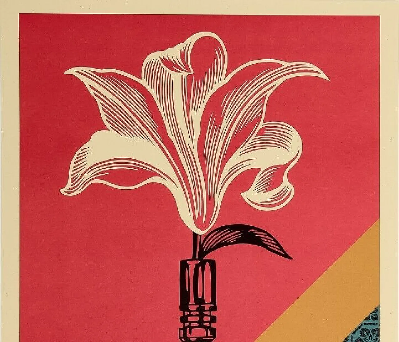 Shepard Fairey, AR-15 LILY, litografia offset su carta spessa, 2025 2