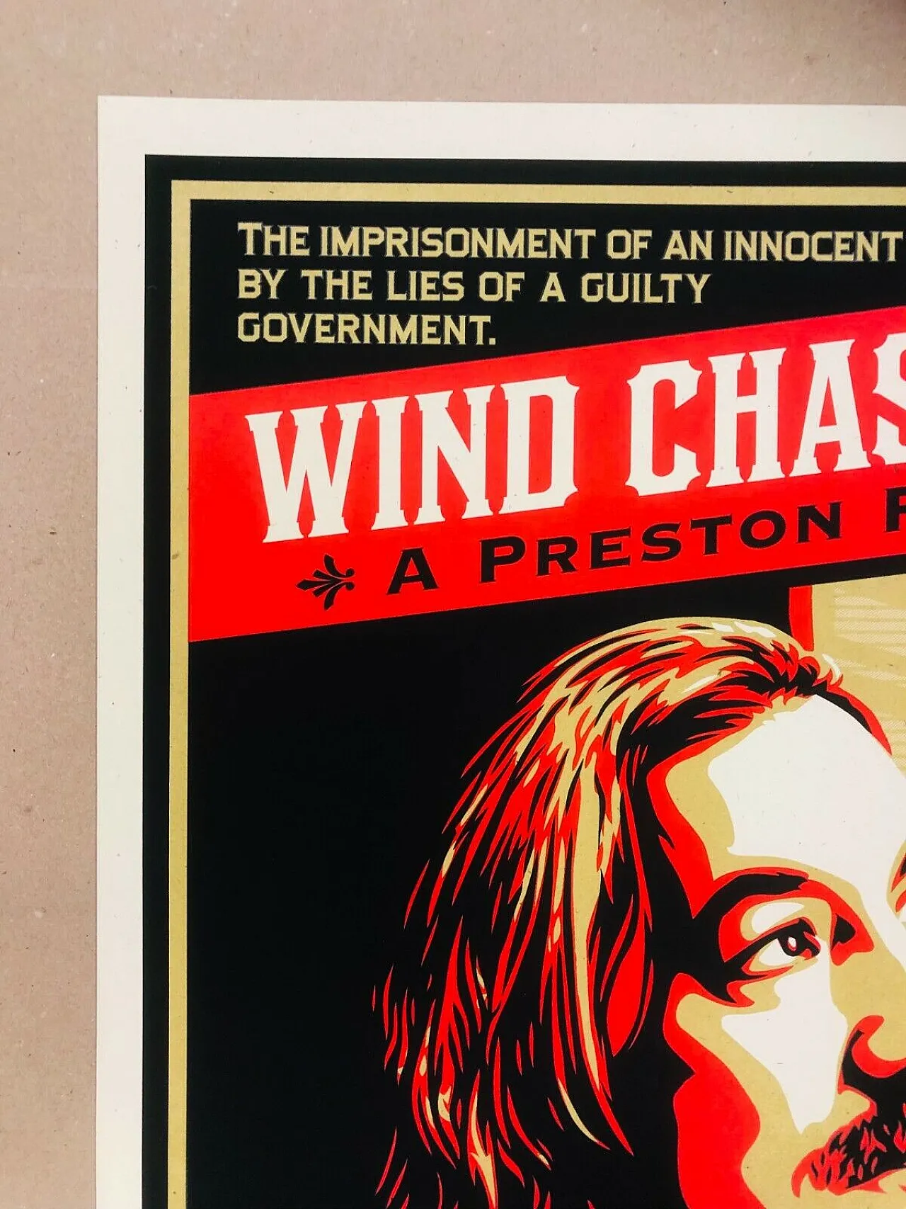 Shepard Fairey, 2014 - WIND CHASES THE SUN - Original silkscreen cm 61.3 x 46 3