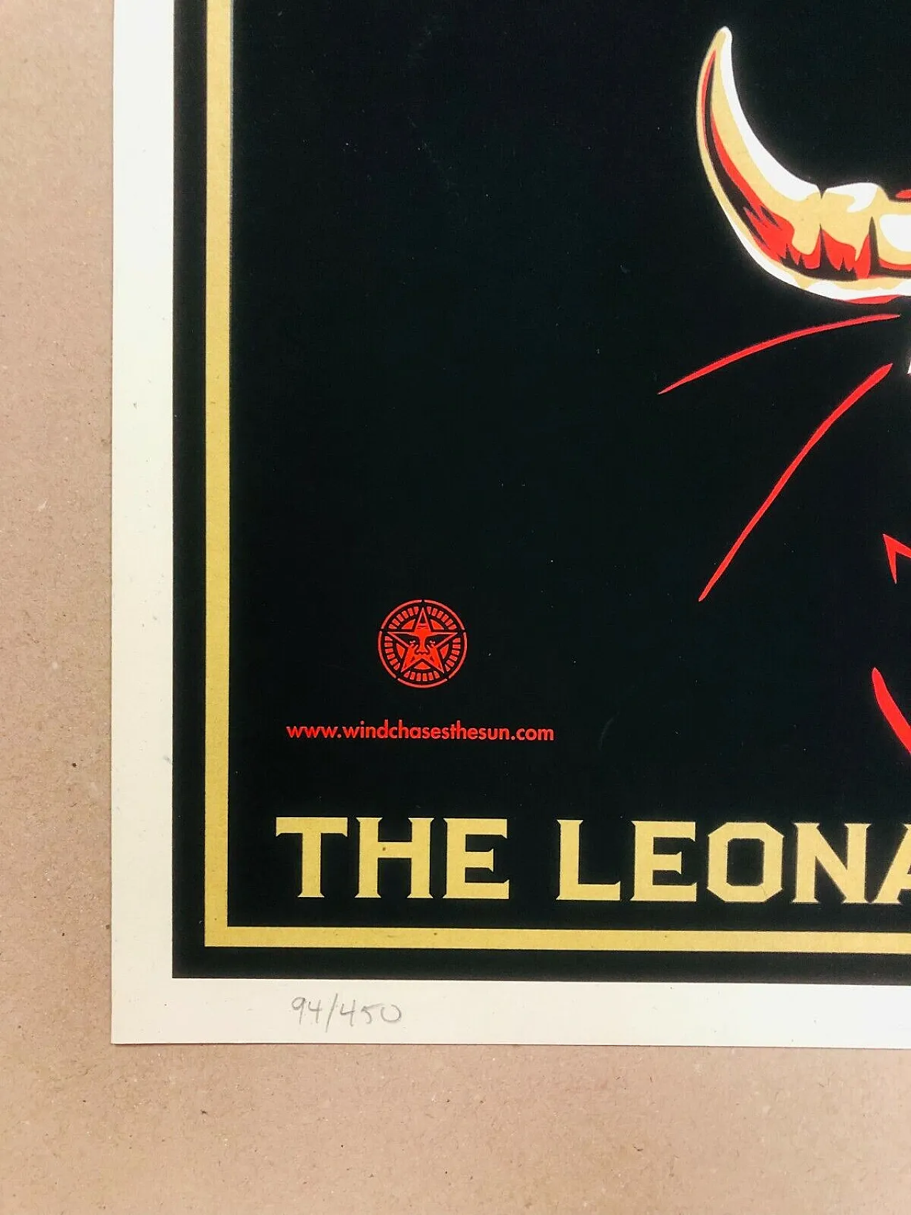 Shepard Fairey, 2014 - WIND CHASES THE SUN - Original silkscreen cm 61.3 x 46 5