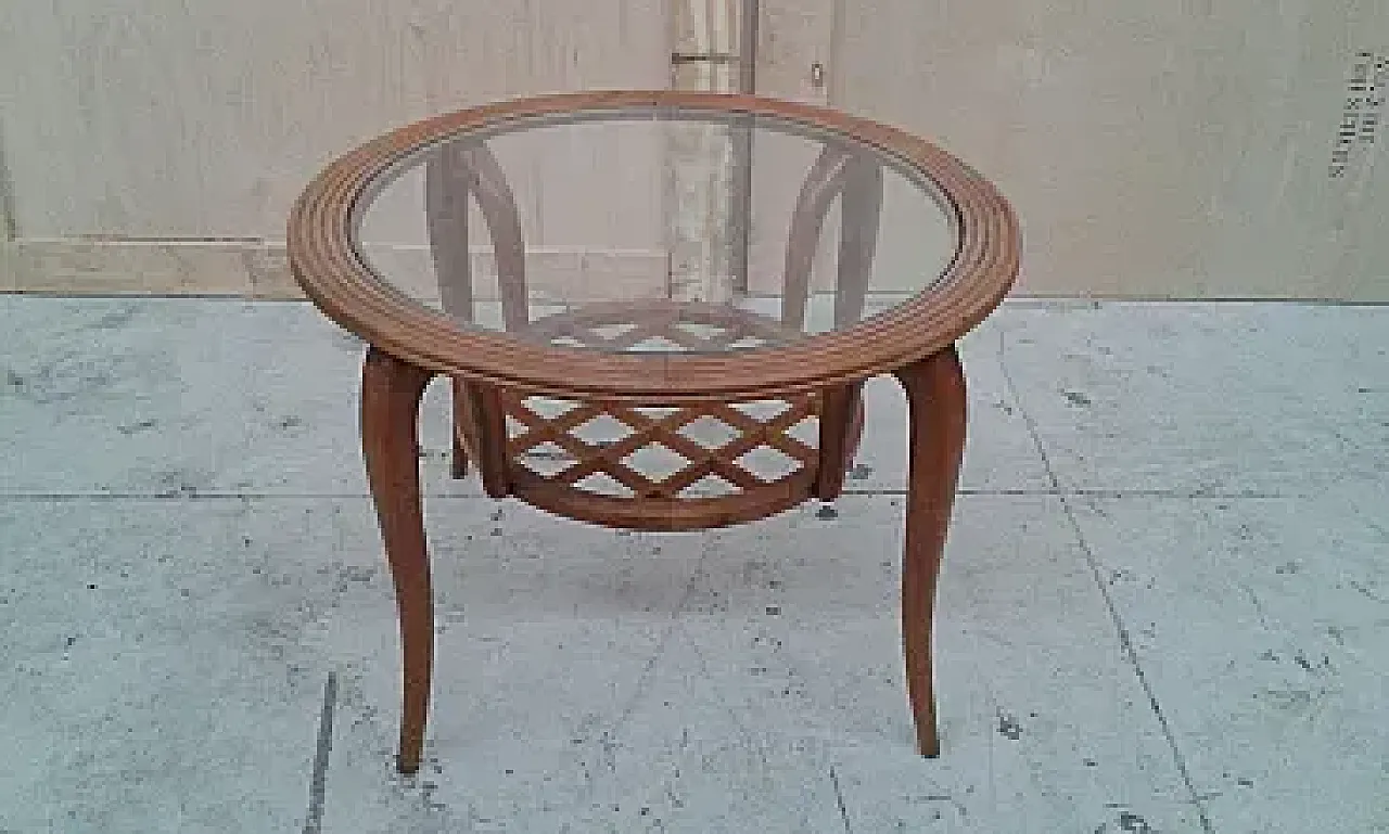 Tavolino da caffé tondo, anni '60 4