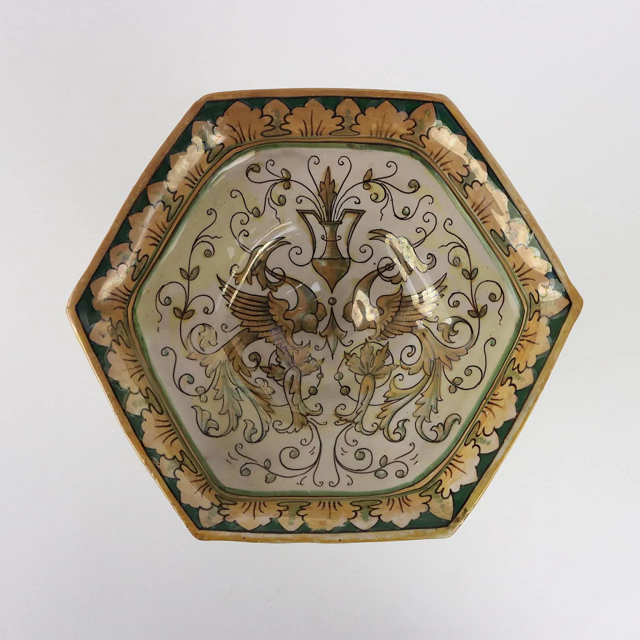 Centrotavola in maiolica, Manifattura Robbia Gualdo Tadino, '900 3