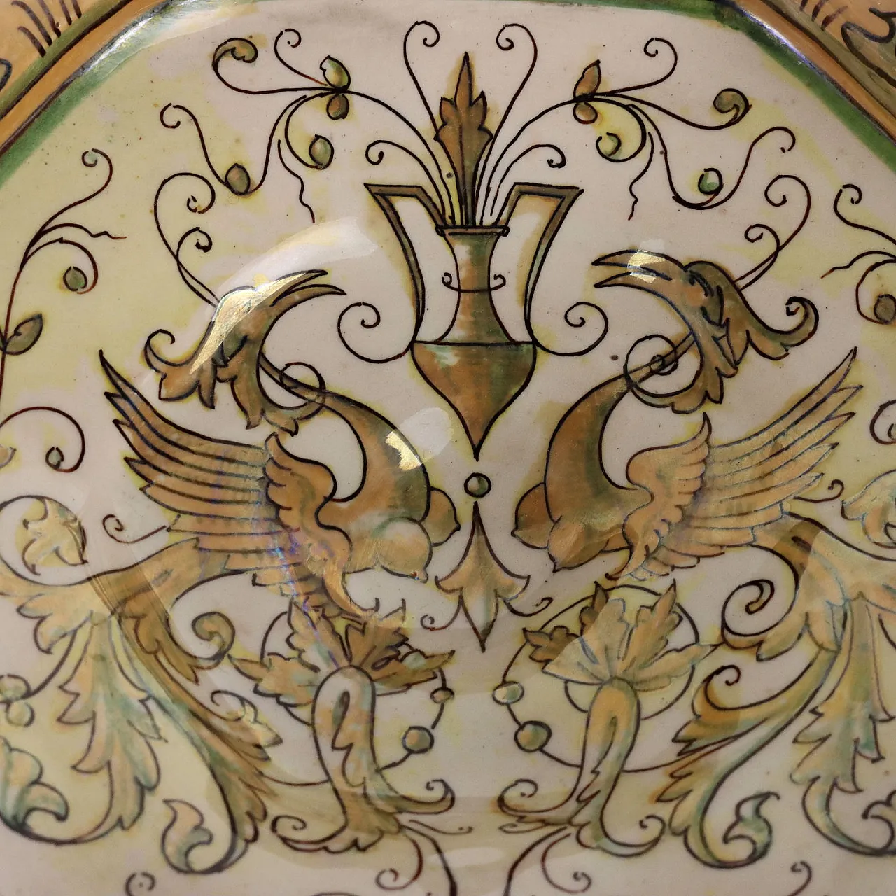 Centrotavola in maiolica, Manifattura Robbia Gualdo Tadino, '900 4