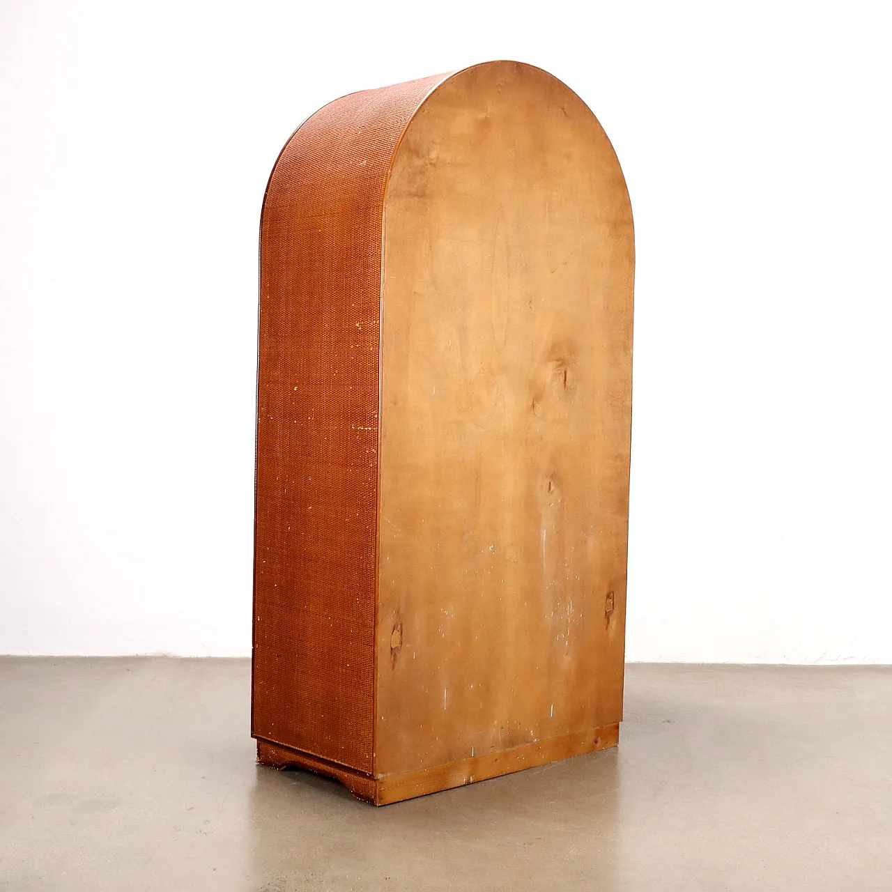 Wood and wicker wardrobe, 1970s 6
