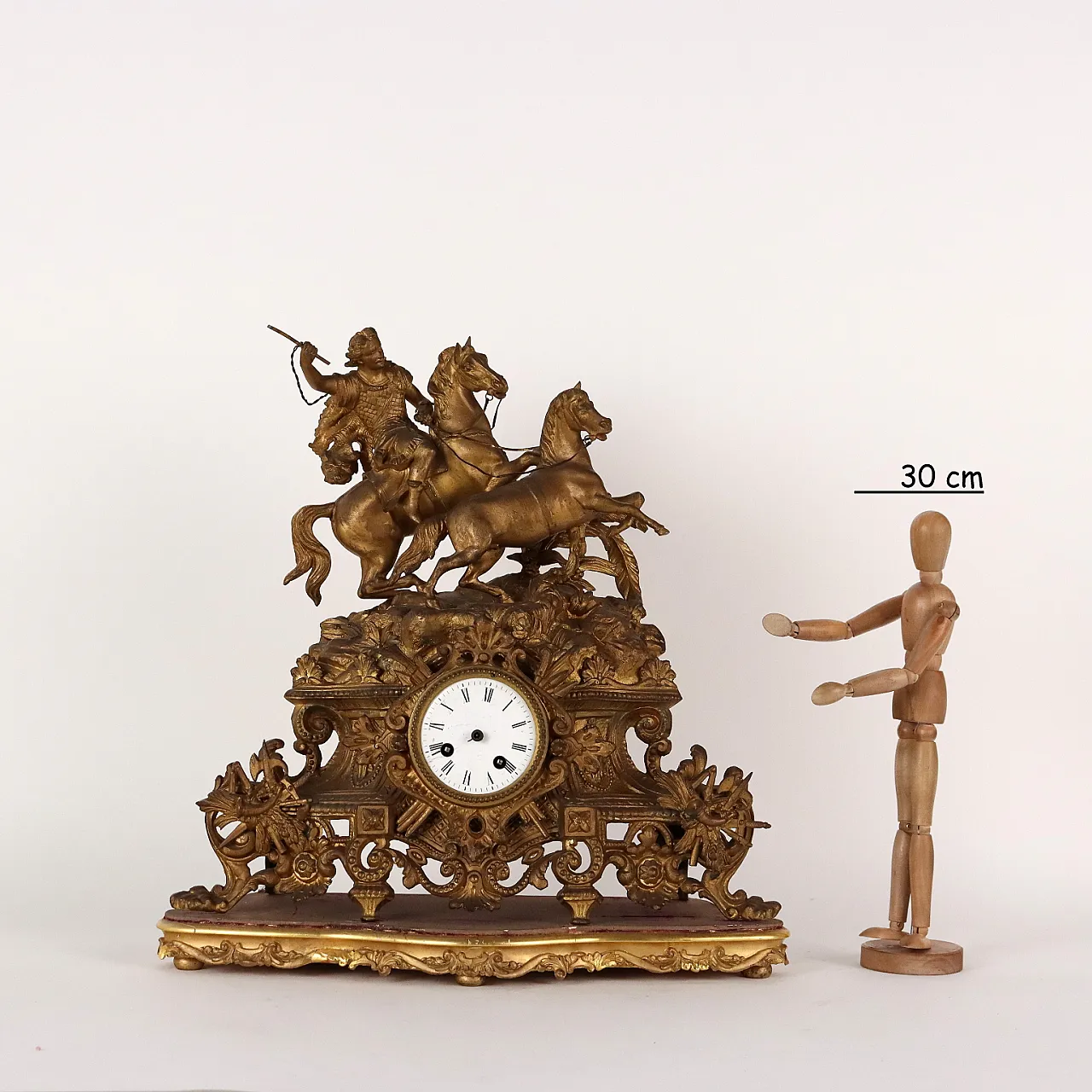 Brunfaut mantel clock, early 20th century 2