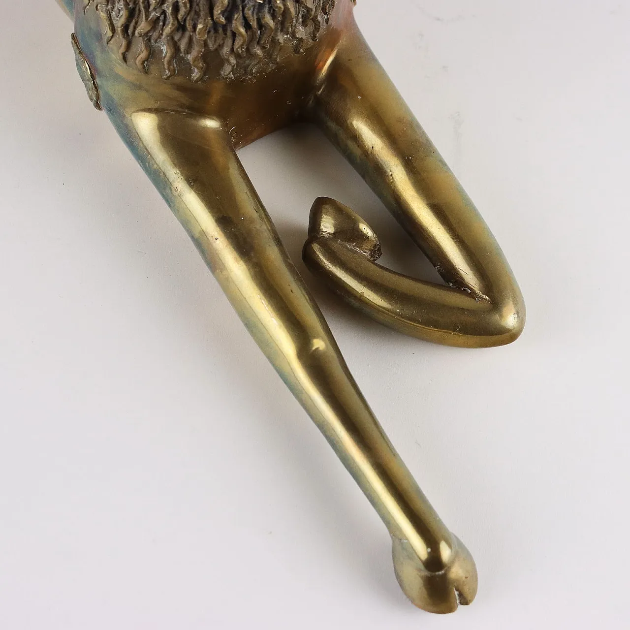 Polished brass deer sculpture by Sarreid, 1970s 7