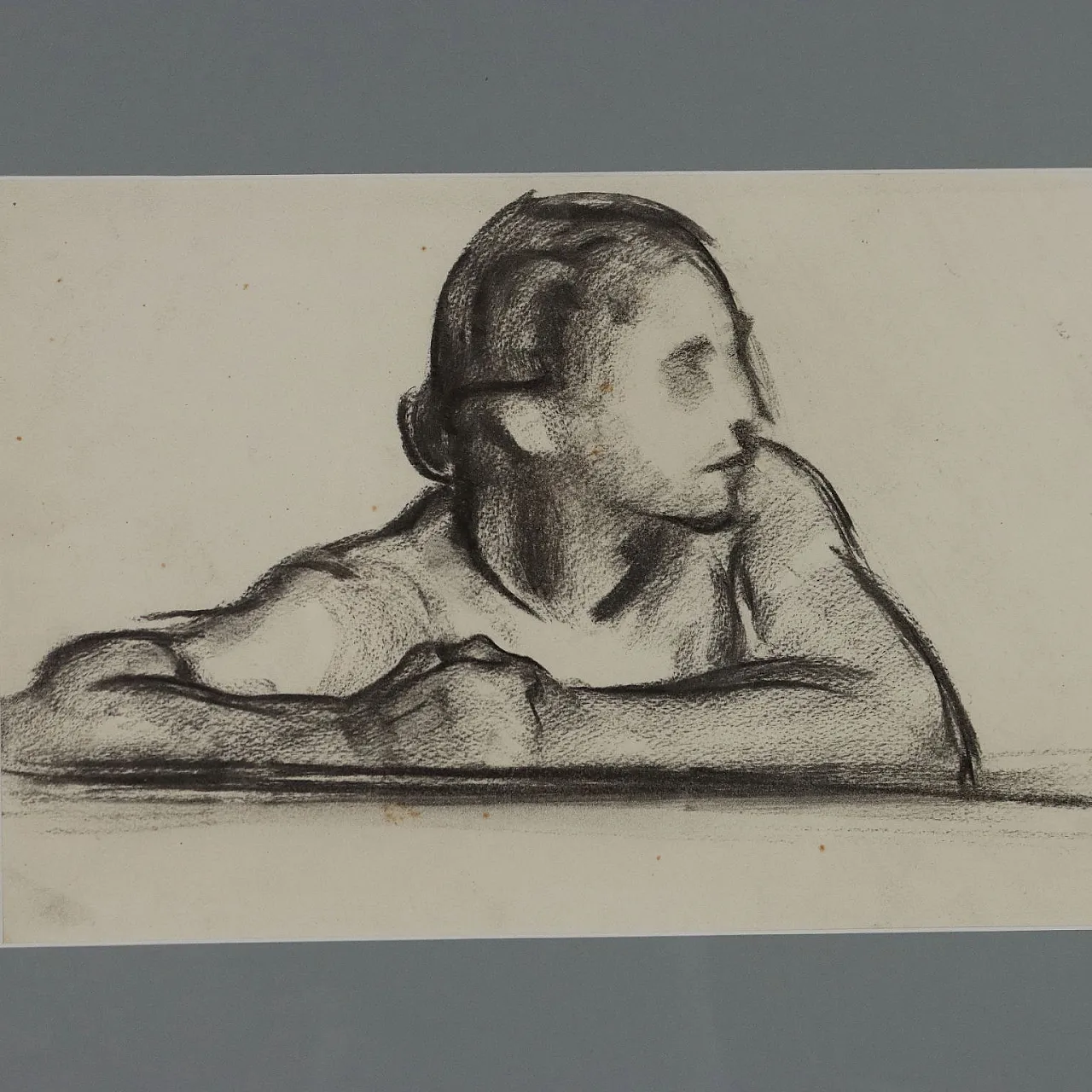 Disegno di Augusto Colombo, carboncino su carta, anni '40 3