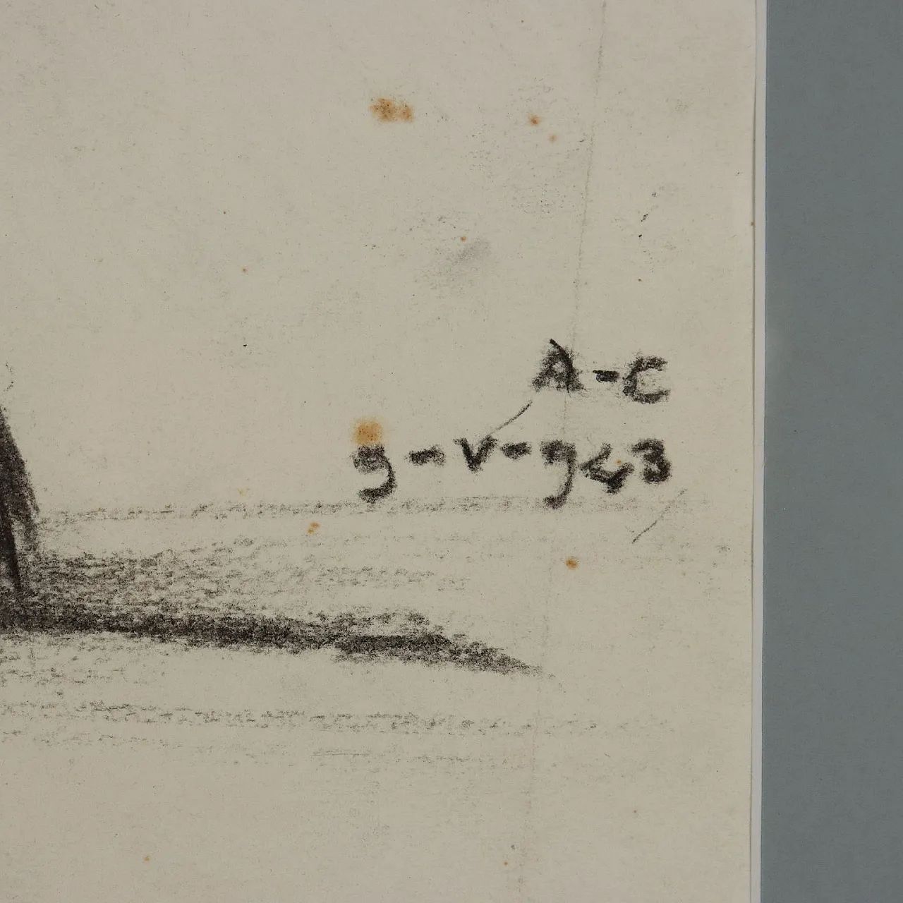 Disegno di Augusto Colombo, carboncino su carta, anni '40 6