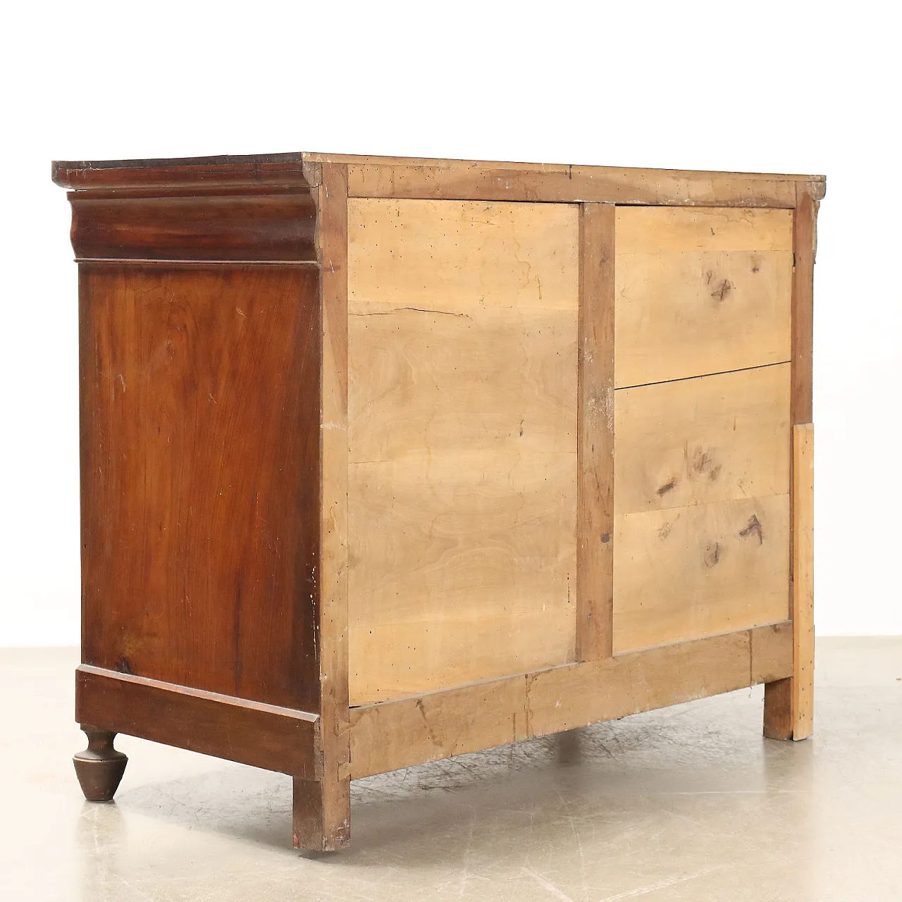 Louis Philippe chest of drawers in walnut, late 19th century 9