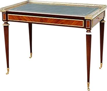Ancient Desk Napoleon III French in precious exotic woods, 19th c.