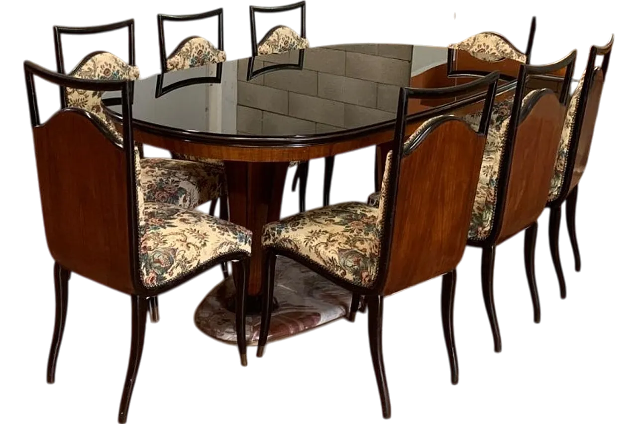 Sala intarsiata di Dassi Mobili Moderni, anni '50, set di 12 20