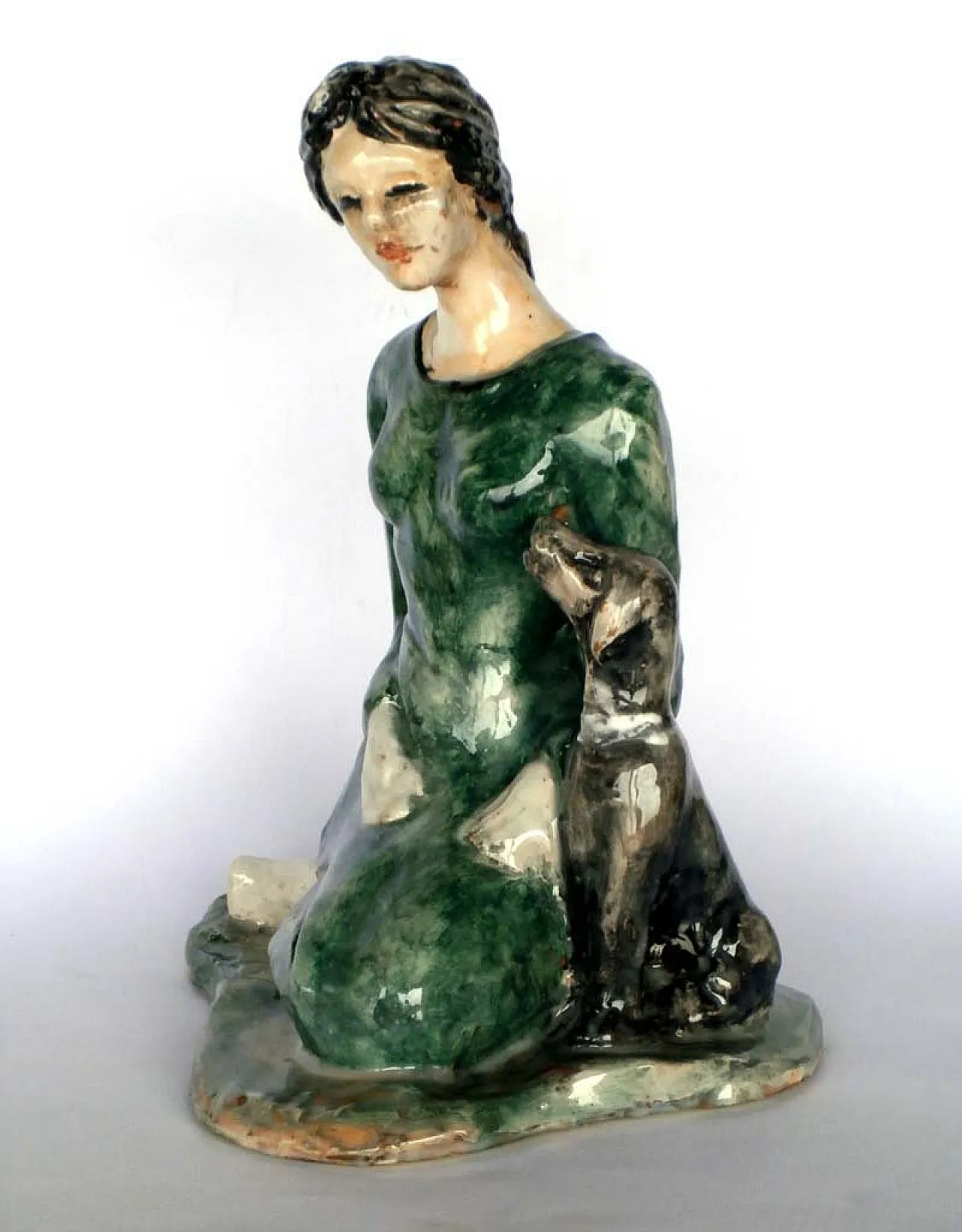 Scultura in ceramica di Rossicone di Domenico Purificato, anni '80 2