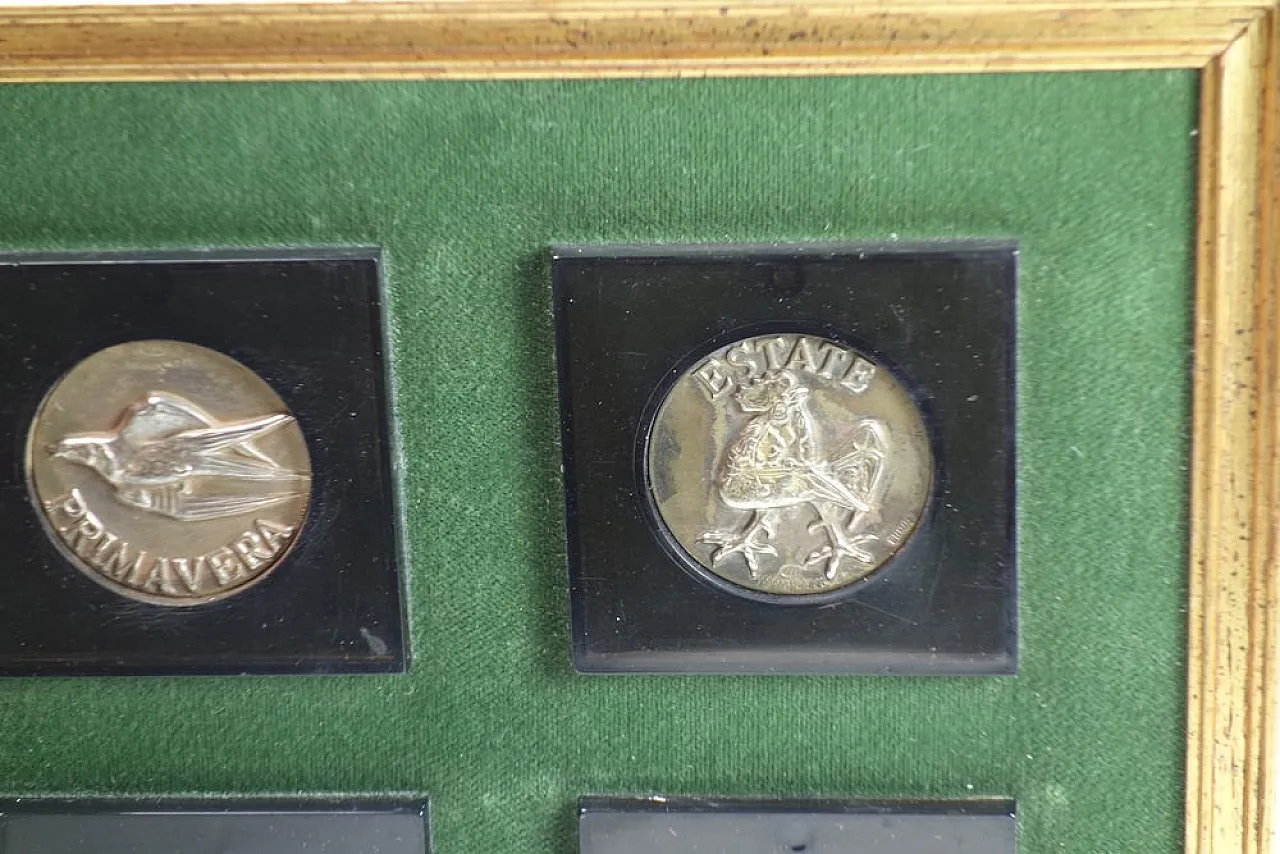 4 Medaglie in bronzo di Luciano Minguzzi, anni '60 2