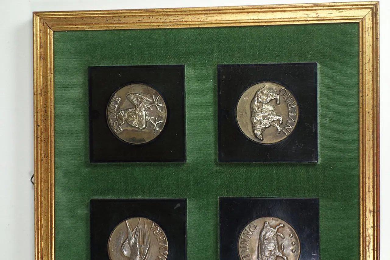4 Medaglie in bronzo di Luciano Minguzzi, anni '60 7