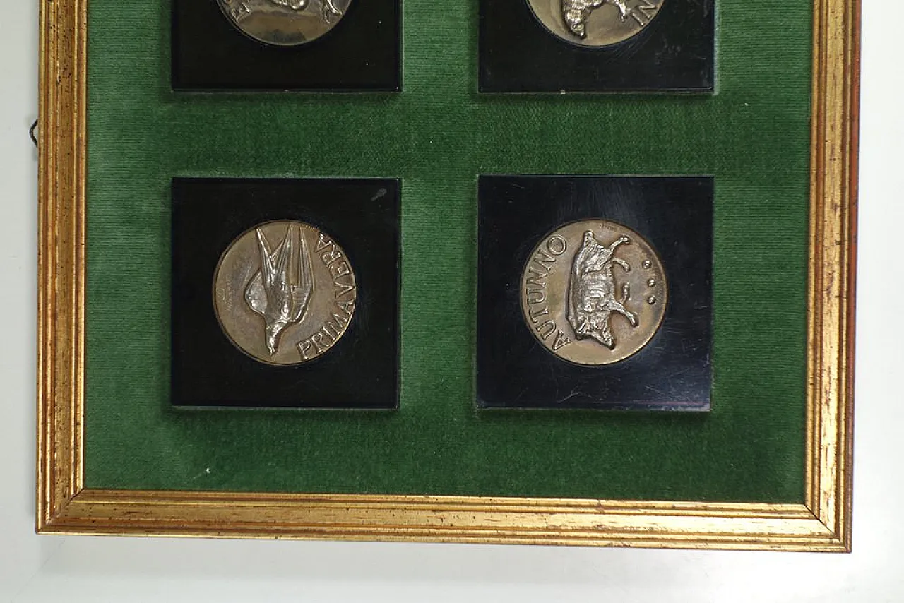 4 Medaglie in bronzo di Luciano Minguzzi, anni '60 8