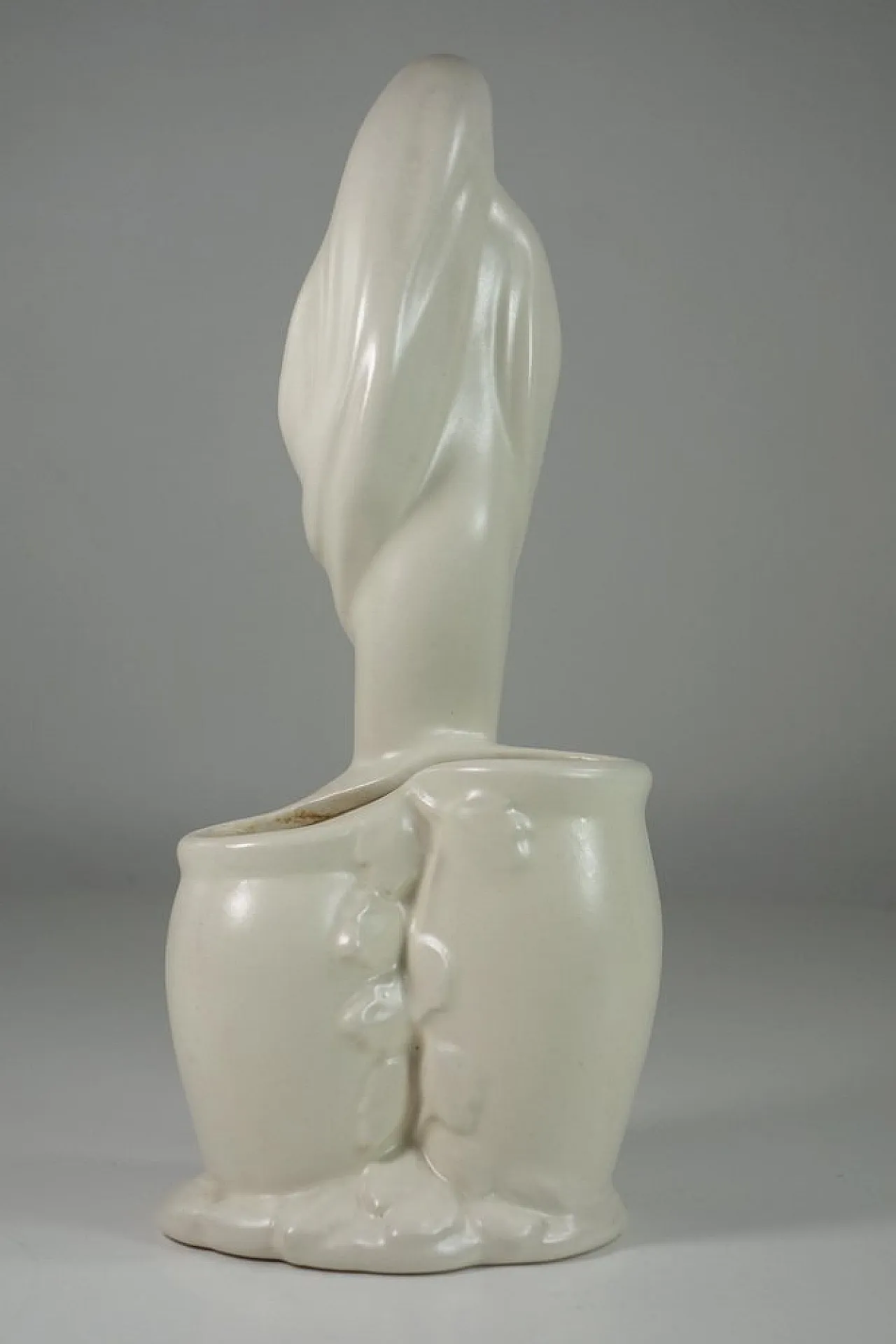 Statua Madonna antica Art Nouveau in ceramica di Haeger, primo '900 4