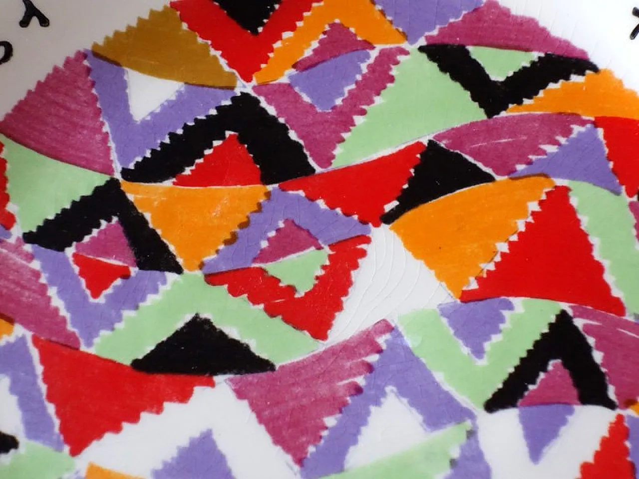 Piatto in ceramica di Missoni, anni '80 2