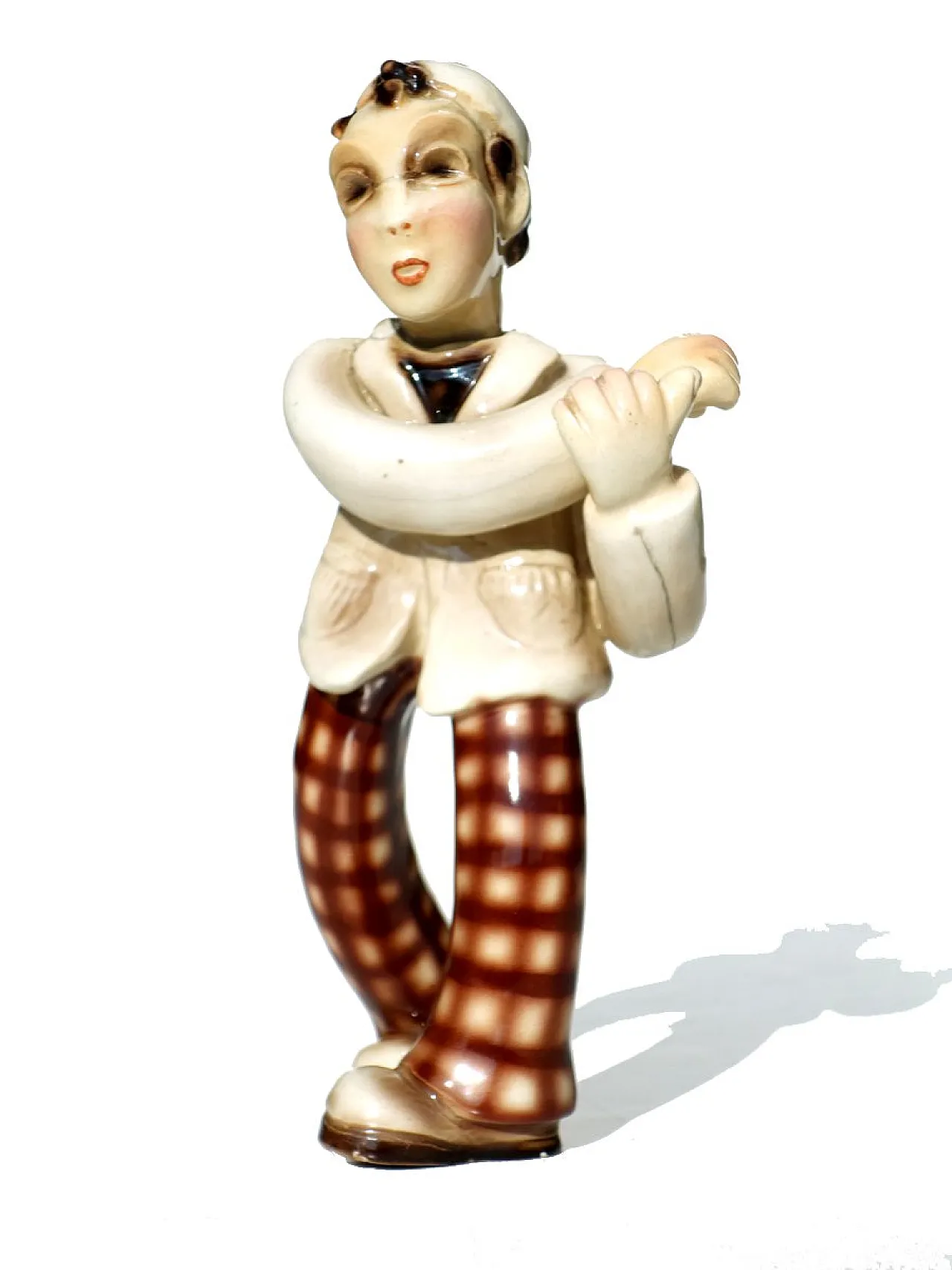 Figurina in ceramica di Leopold Anzengruber per Carraresi & Lucchesi, anni '20 1