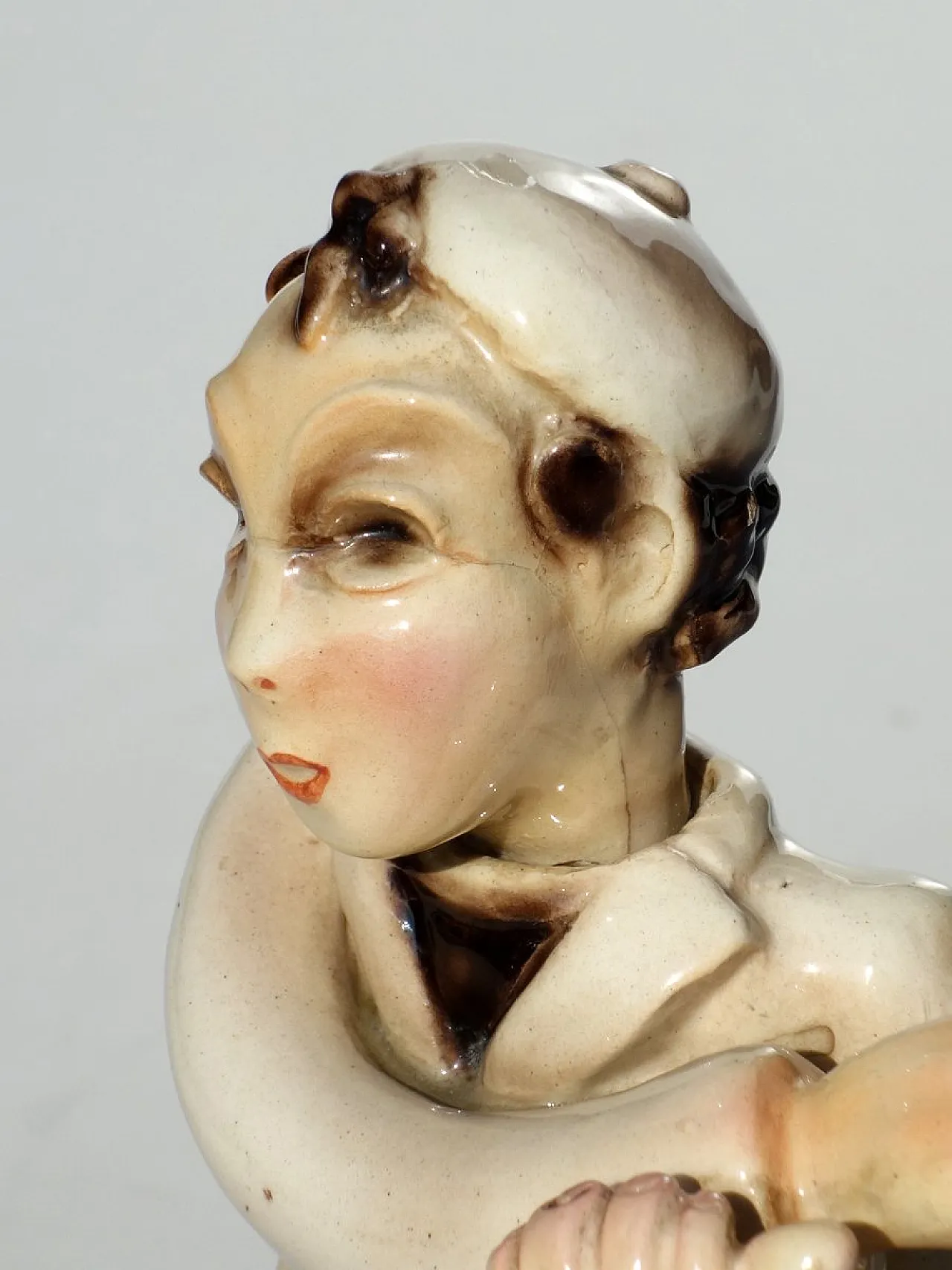 Figurina in ceramica di Leopold Anzengruber per Carraresi & Lucchesi, anni '20 6