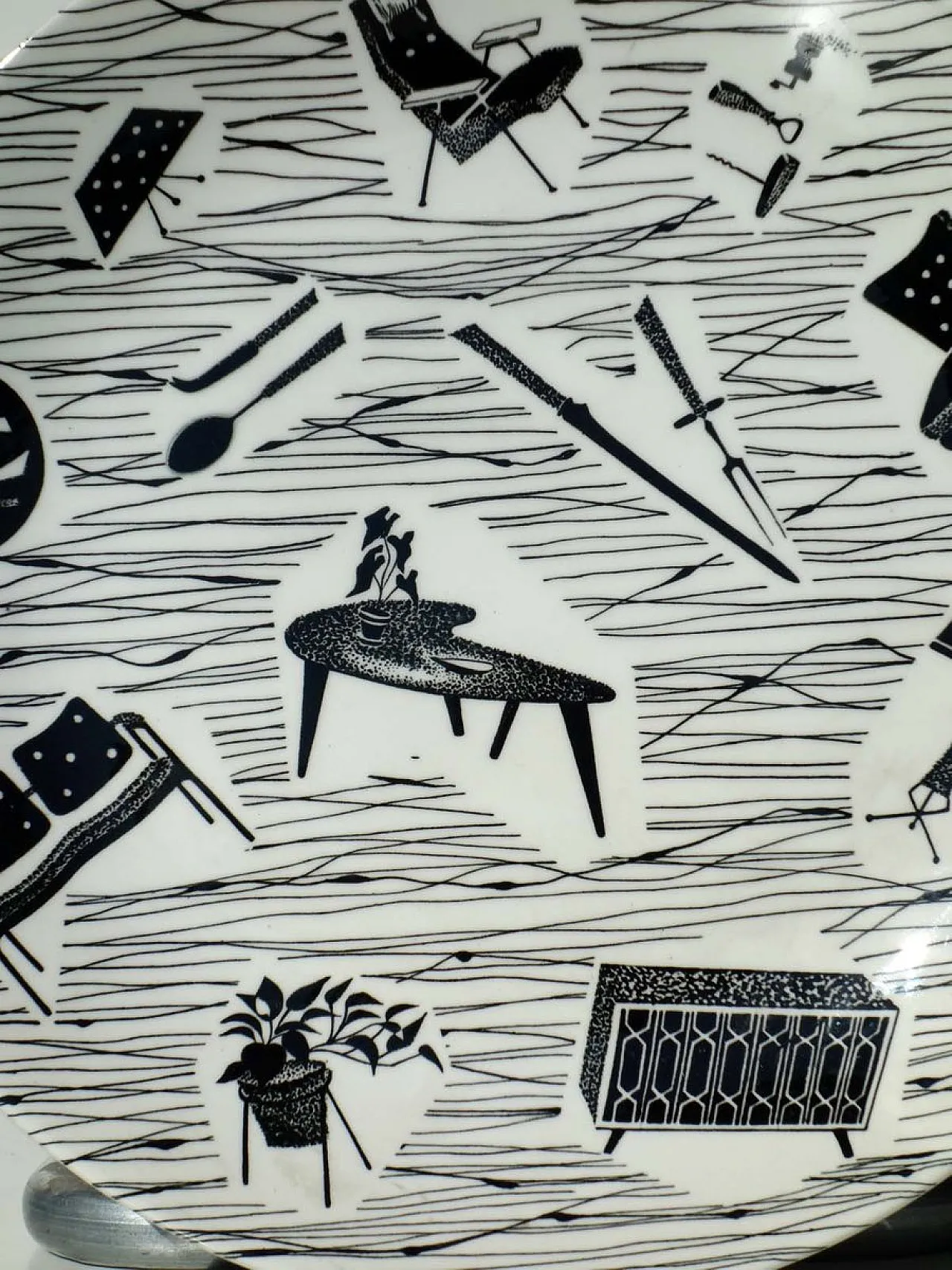 Piatto Mid-Century in ceramica di Homemaker, anni '50 3