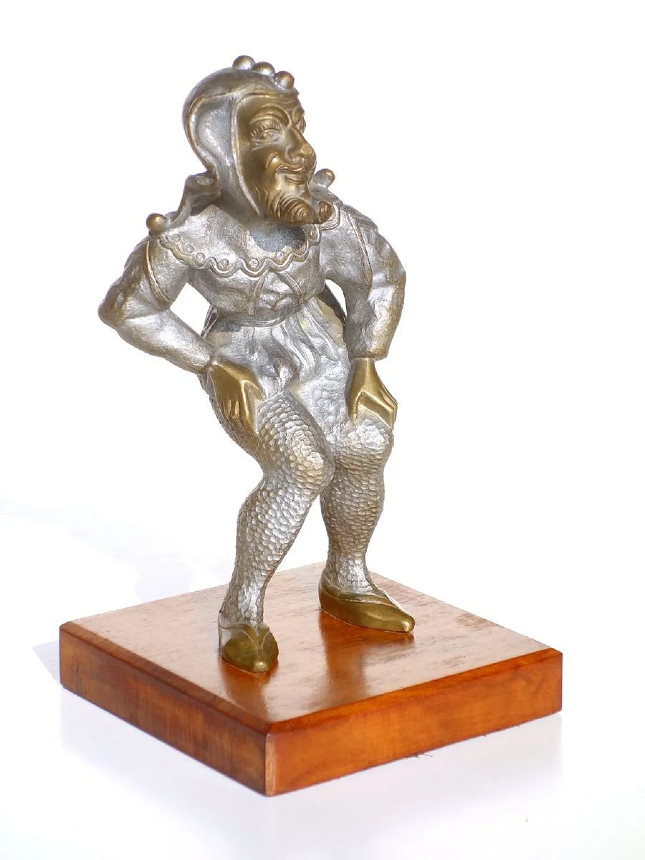 Scultura di giullare in bronzo, anni '70 1