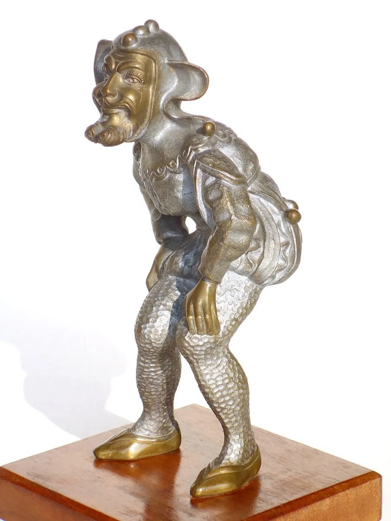 Scultura di giullare in bronzo, anni '70 3