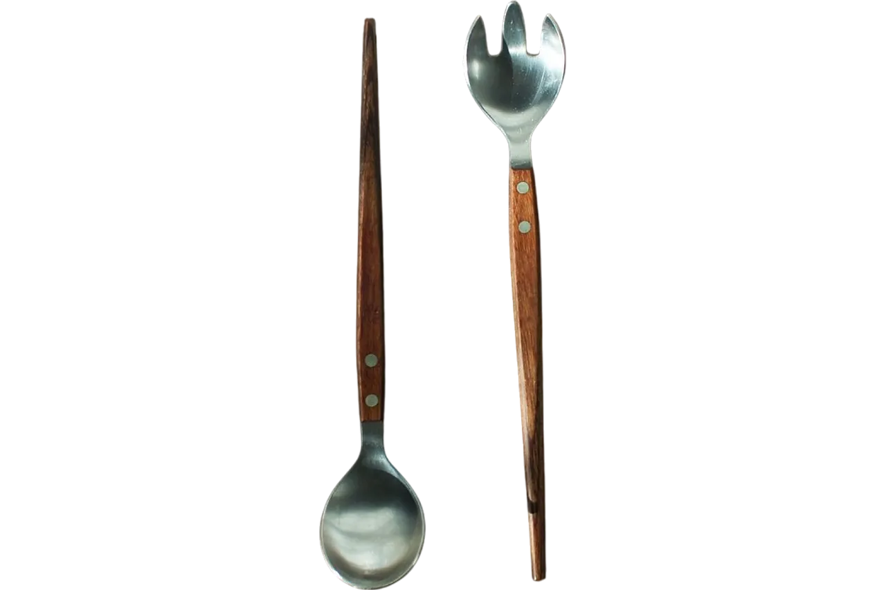 Coppia di cucchiai Mid-Century moderni, anni '60 6