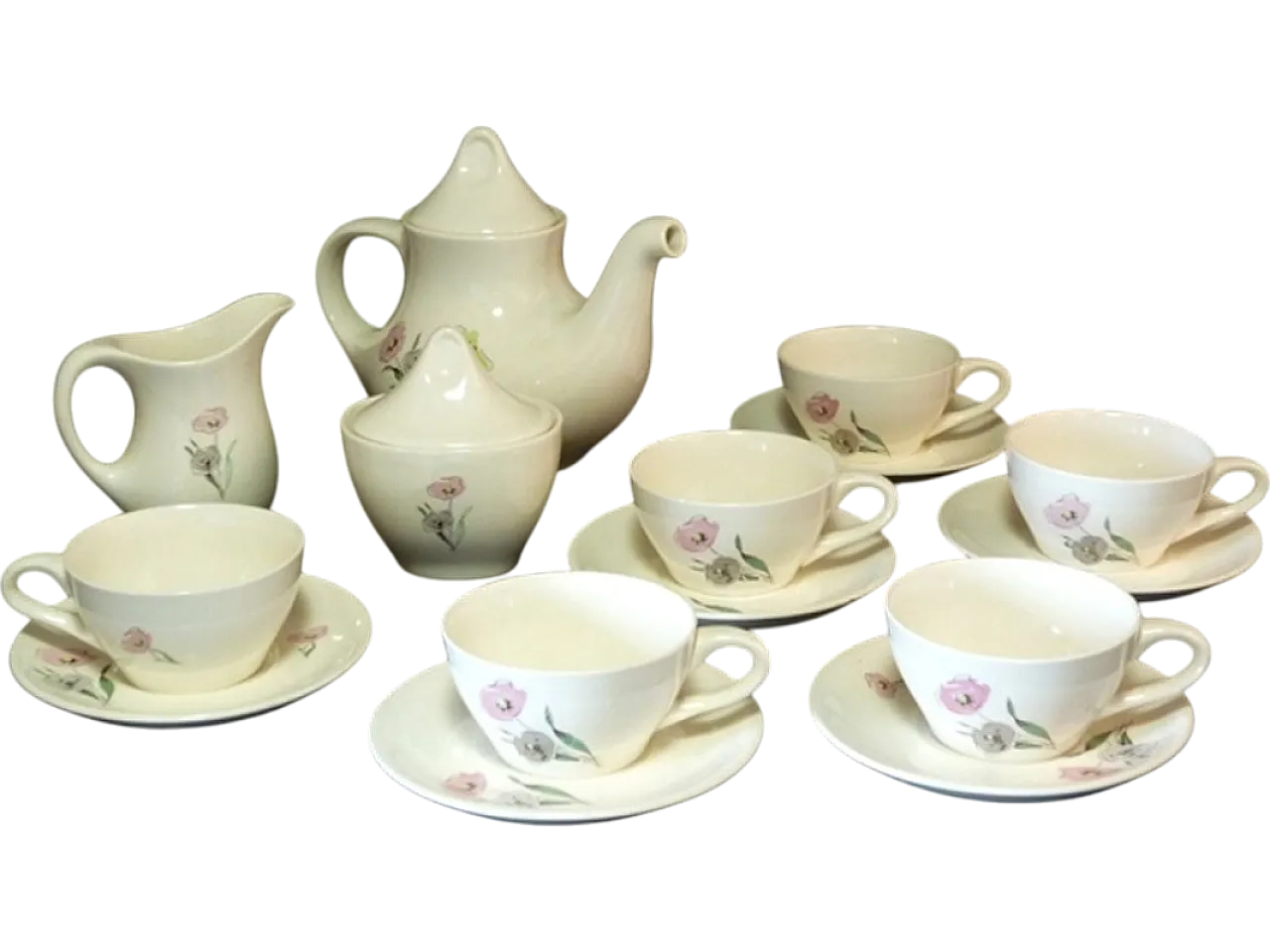 Servizio da tè in ceramica di A. Campi per Verbanum Stone, anni '50 11