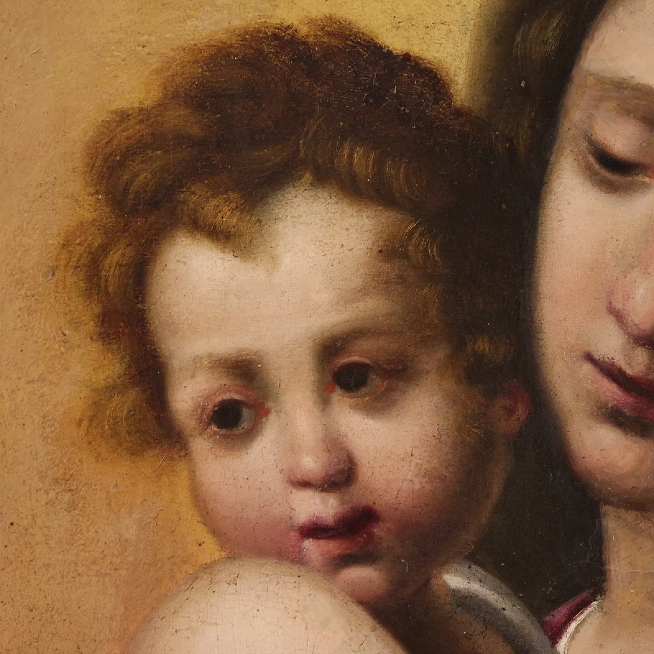 Madonna and Child, oil painting on canvas, 17th century 11