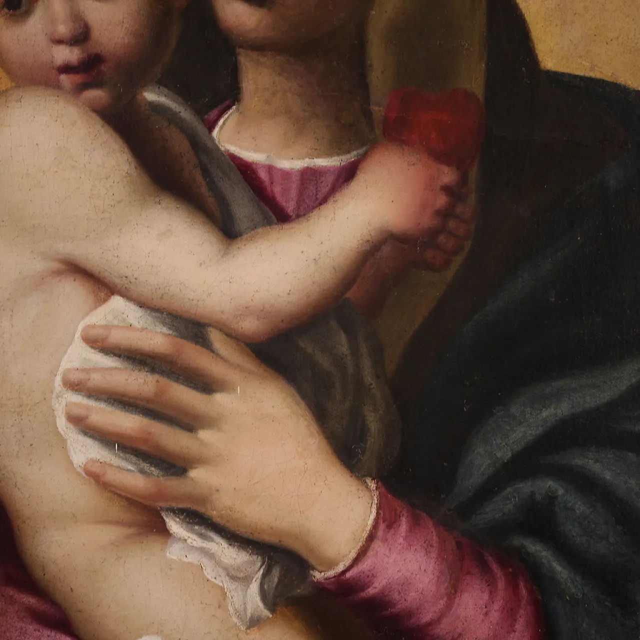 Madonna and Child, oil painting on canvas, 17th century 12