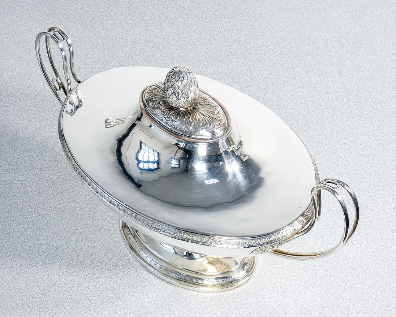 Zuppiera con vassoio in Old Sheffield, primo '800 6