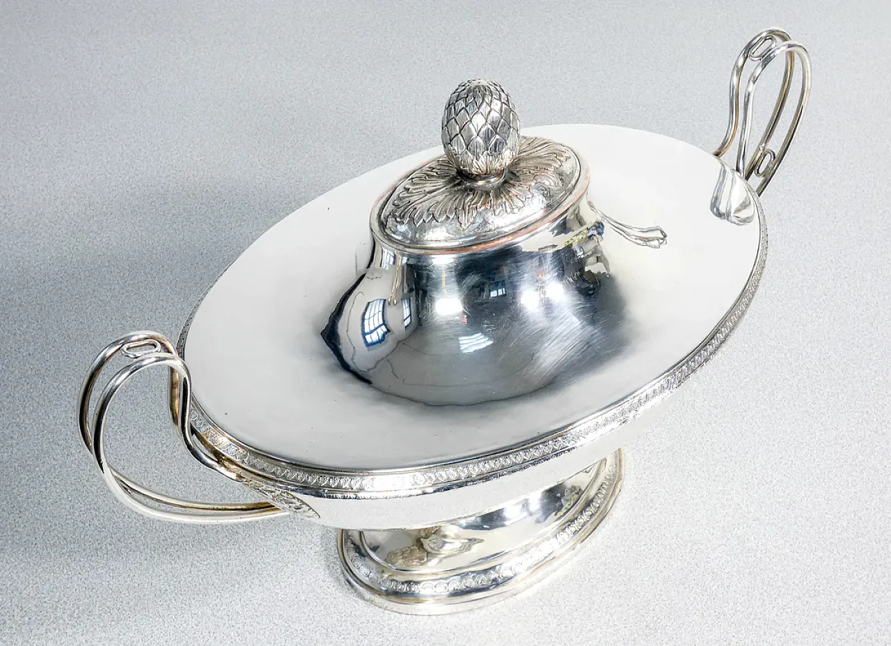 Zuppiera con vassoio in Old Sheffield, primo '800 7