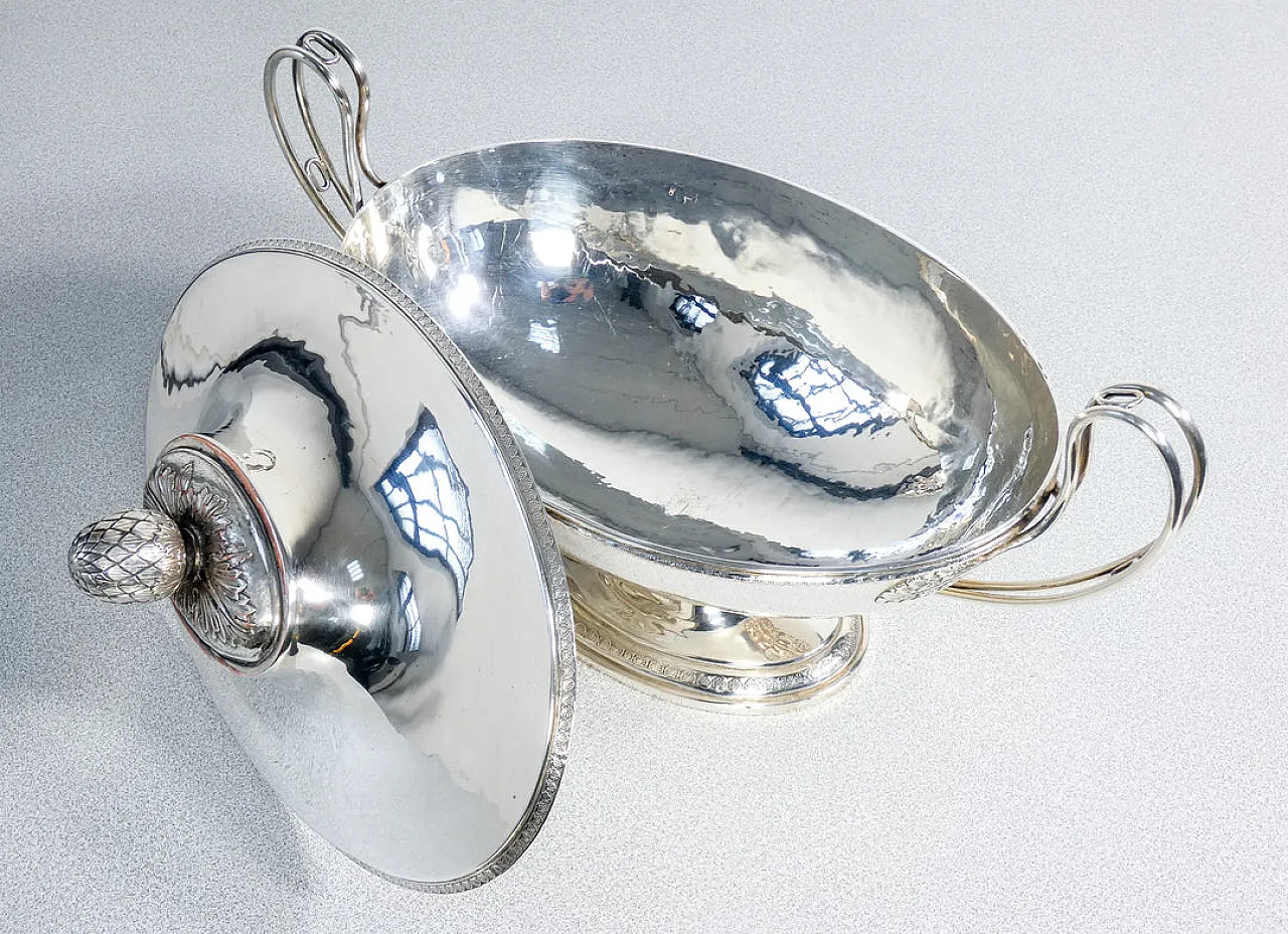 Zuppiera con vassoio in Old Sheffield, primo '800 8