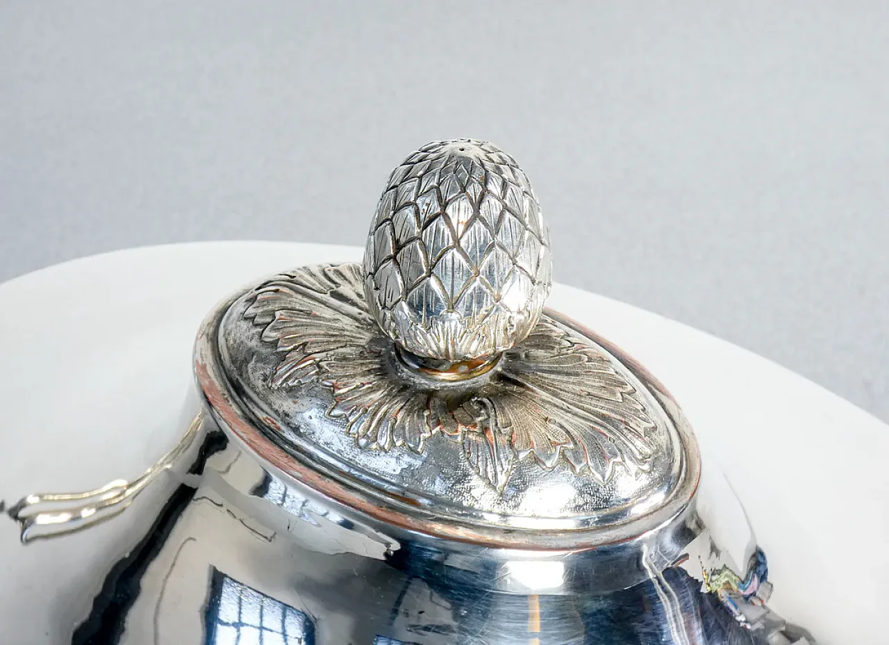 Zuppiera con vassoio in Old Sheffield, primo '800 11