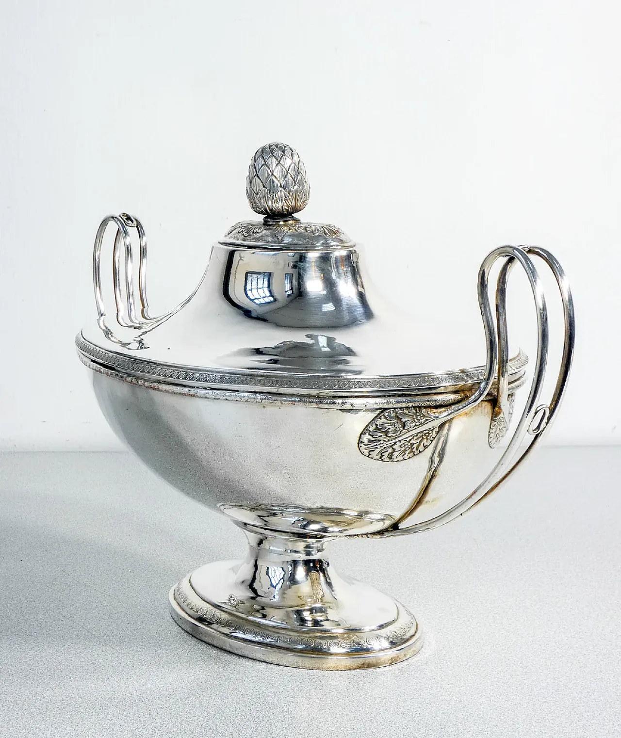 Zuppiera con vassoio in Old Sheffield, primo '800 13