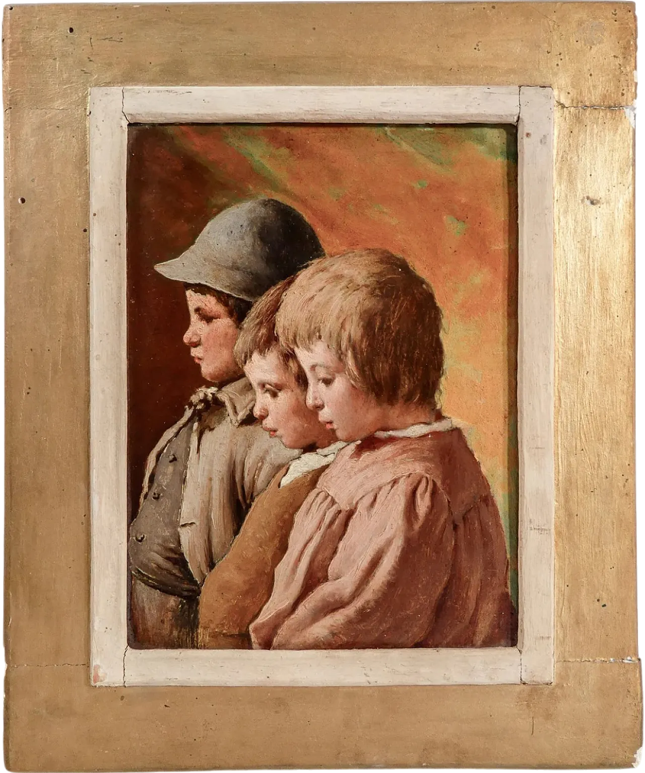 Ritratto di bambini, olio su tela, scuola italiana, '800 7