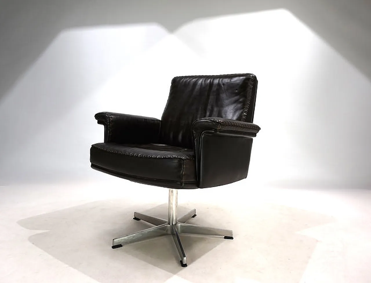 Poltrona in pelle De Sede DS 35, anni '60 1