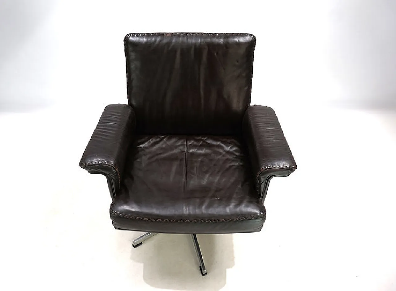 Poltrona in pelle De Sede DS 35, anni '60 10
