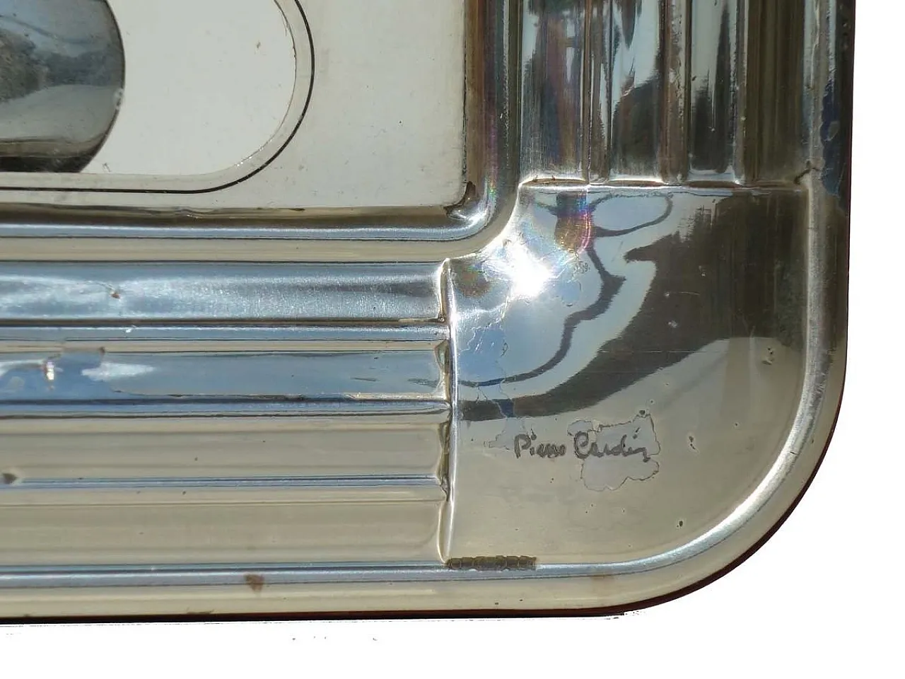 Silver table clock by Pierre Cardin, 1990s 4