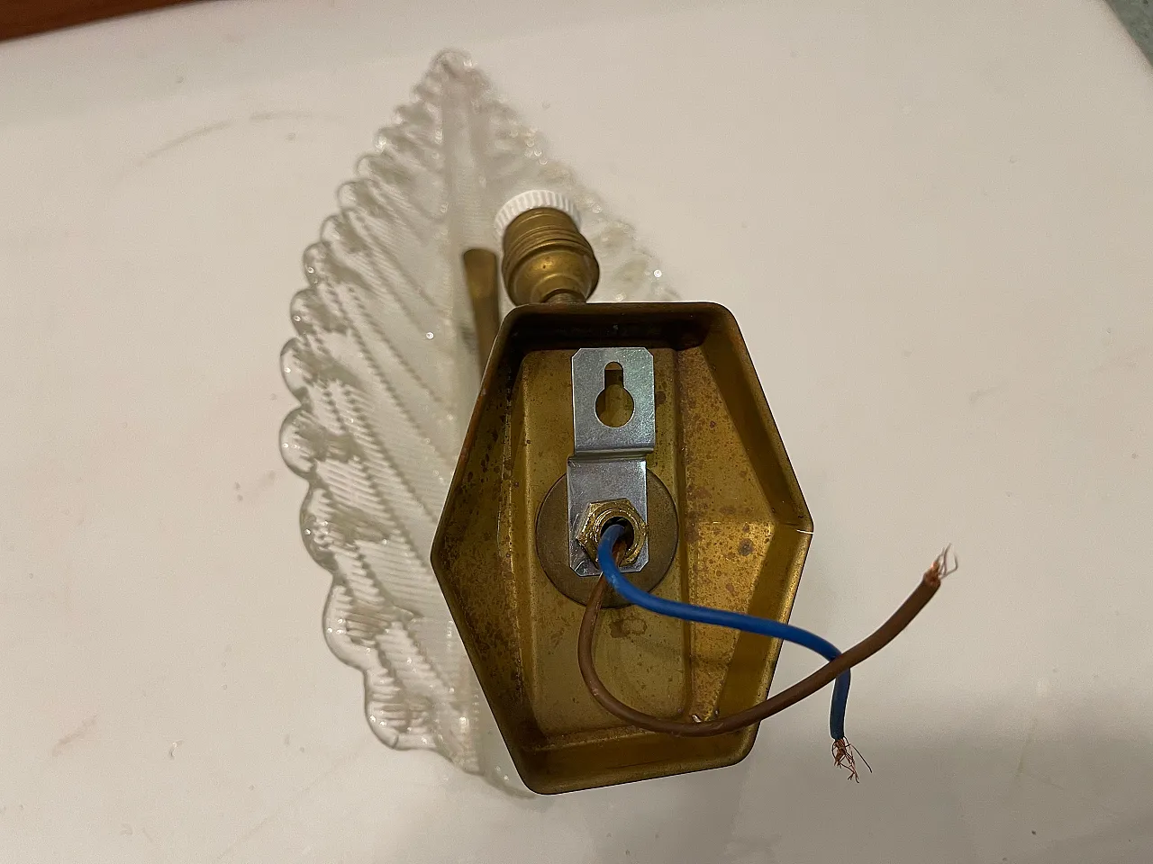 Pair of Murano Glass Sconces From Barovier, 1950s 3