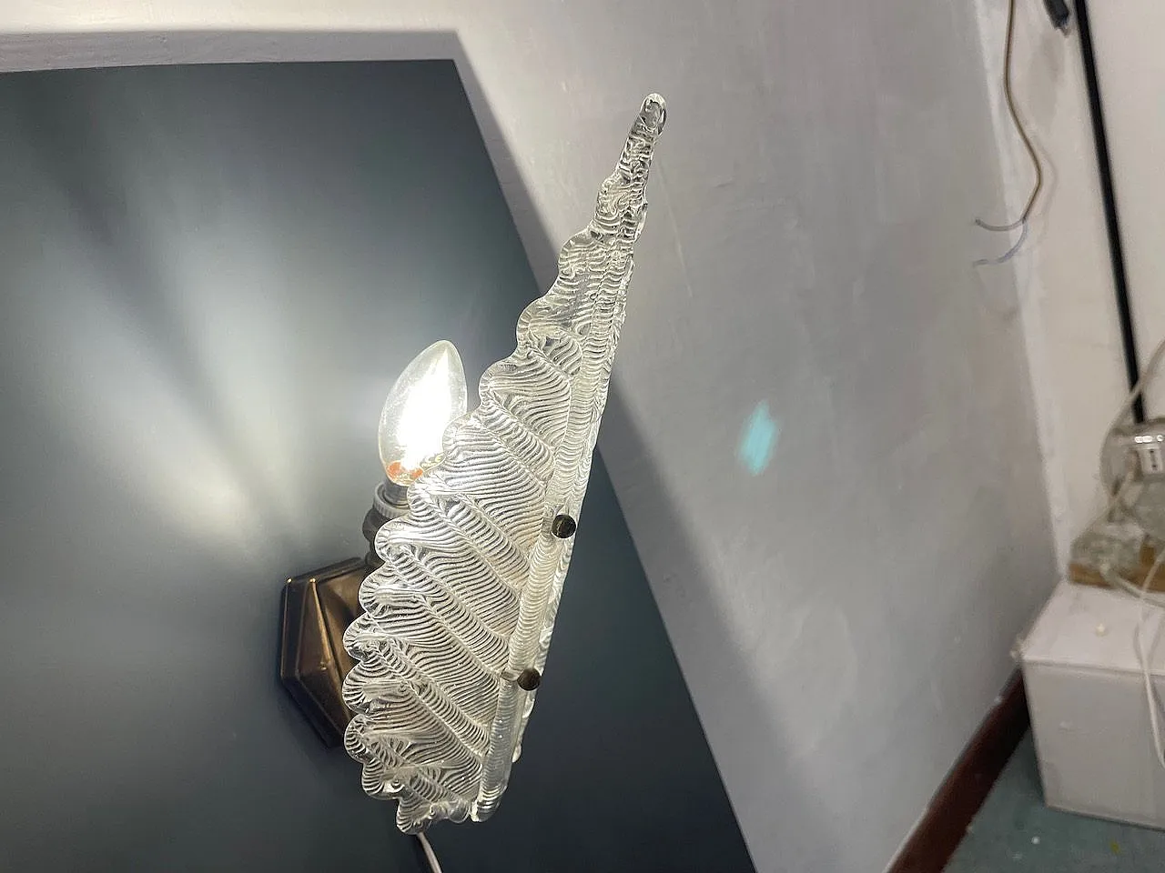 Pair of Murano Glass Sconces From Barovier, 1950s 5