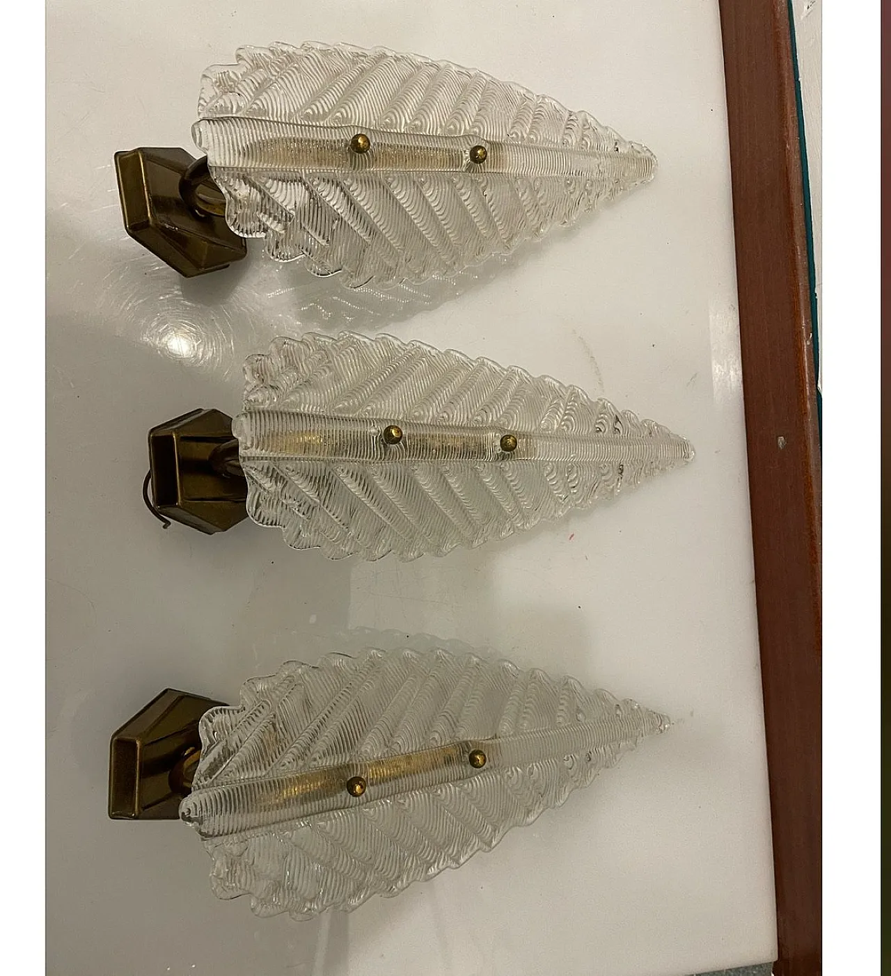 Pair of Murano Glass Sconces From Barovier, 1950s 11