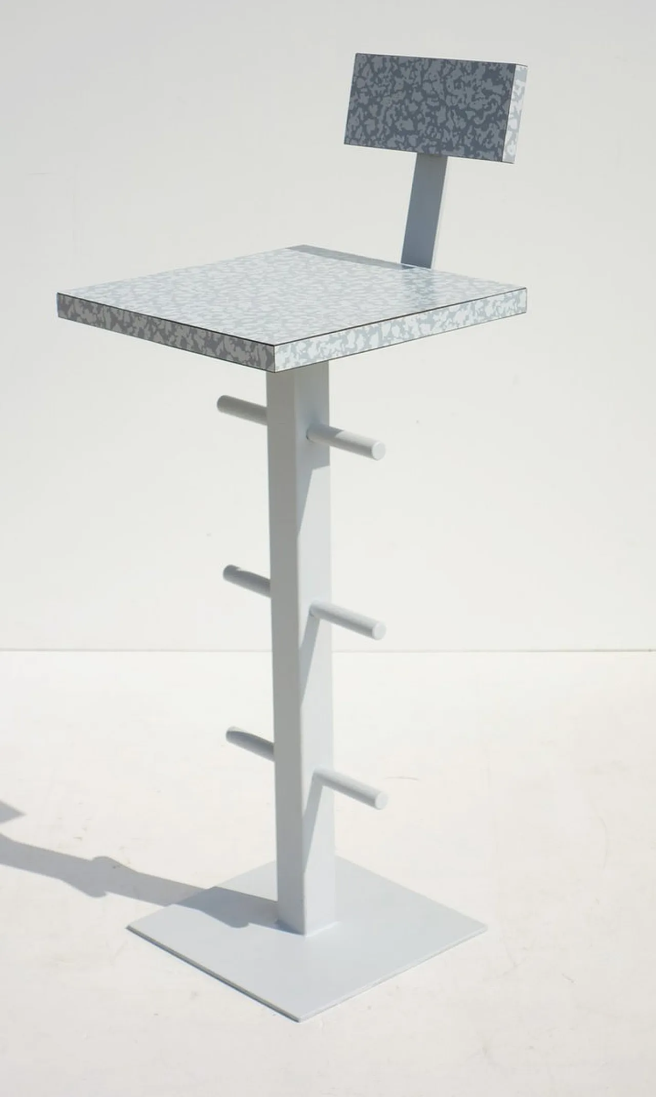 Postmodern laminated stool by Sottsass for Abet, 1980s 1