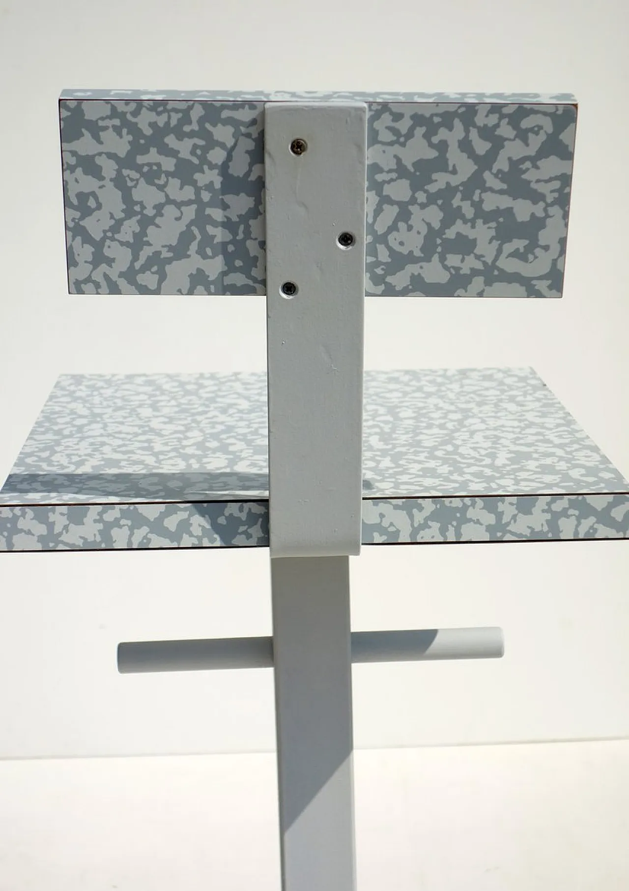 Postmodern laminated stool by Sottsass for Abet, 1980s 6