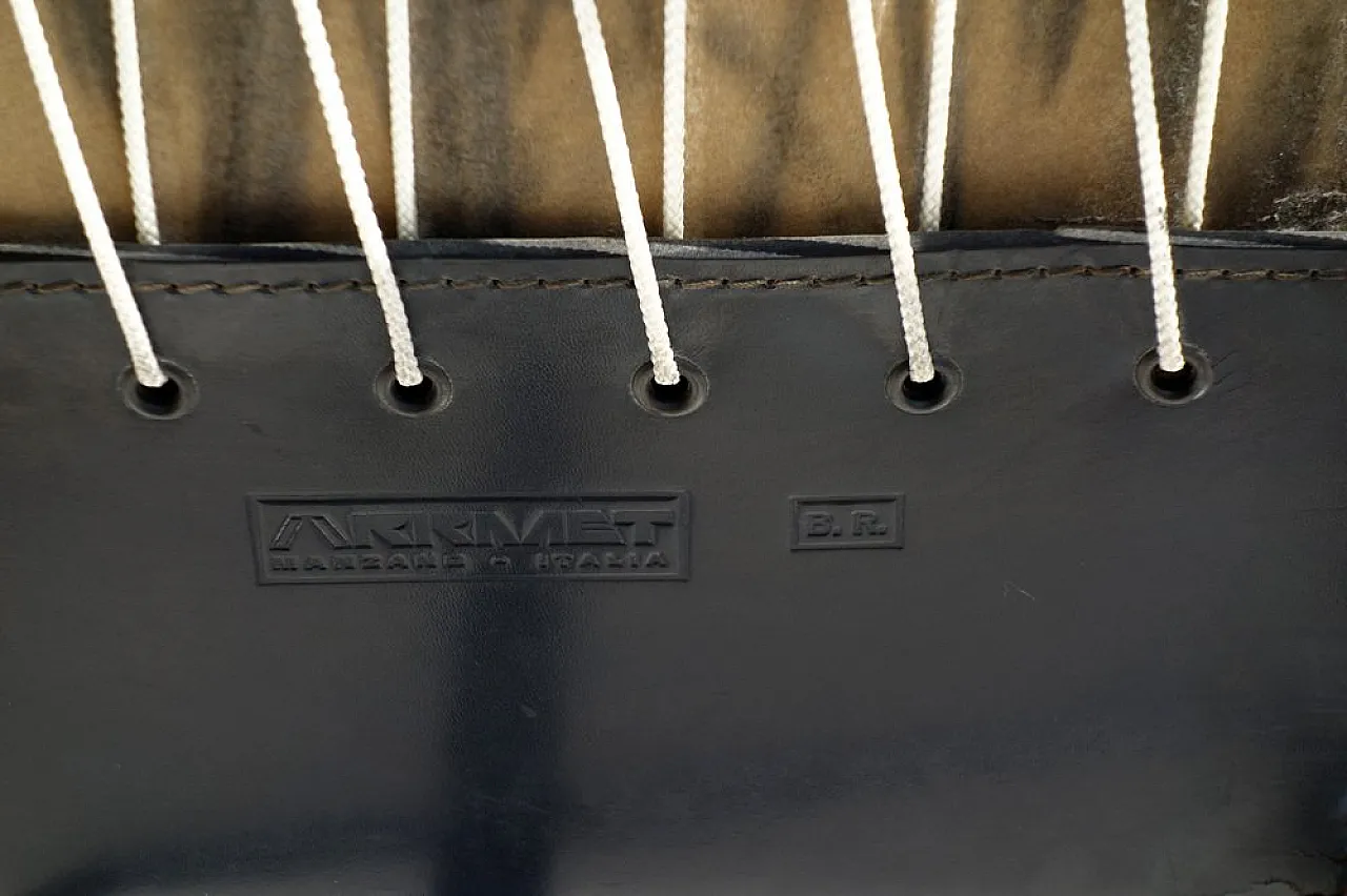 Terrj leather chair by Luigi Saccardo for Arrmet, 1970s 8