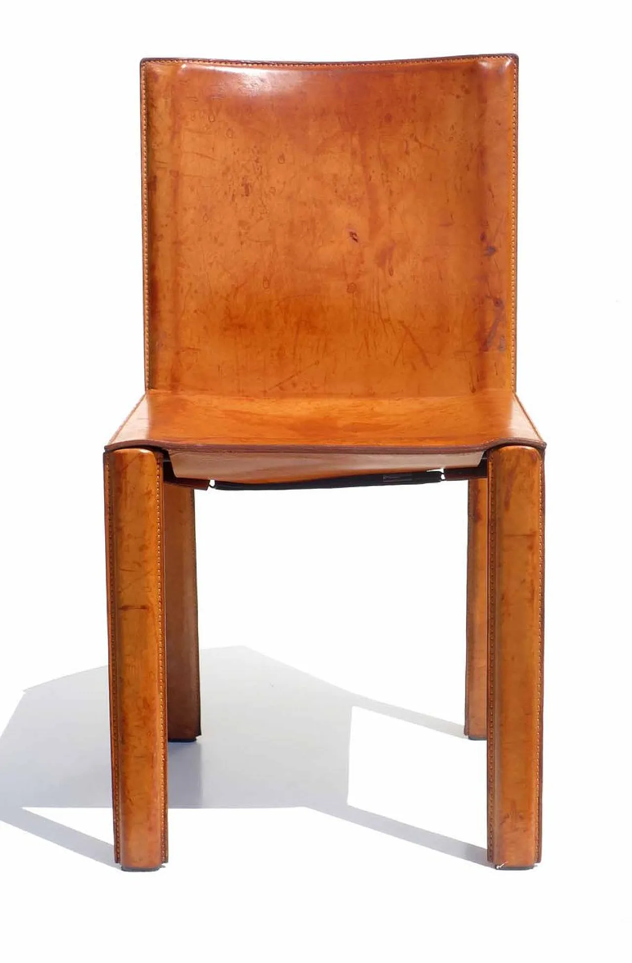 Cognac leather chair, 1970s 2