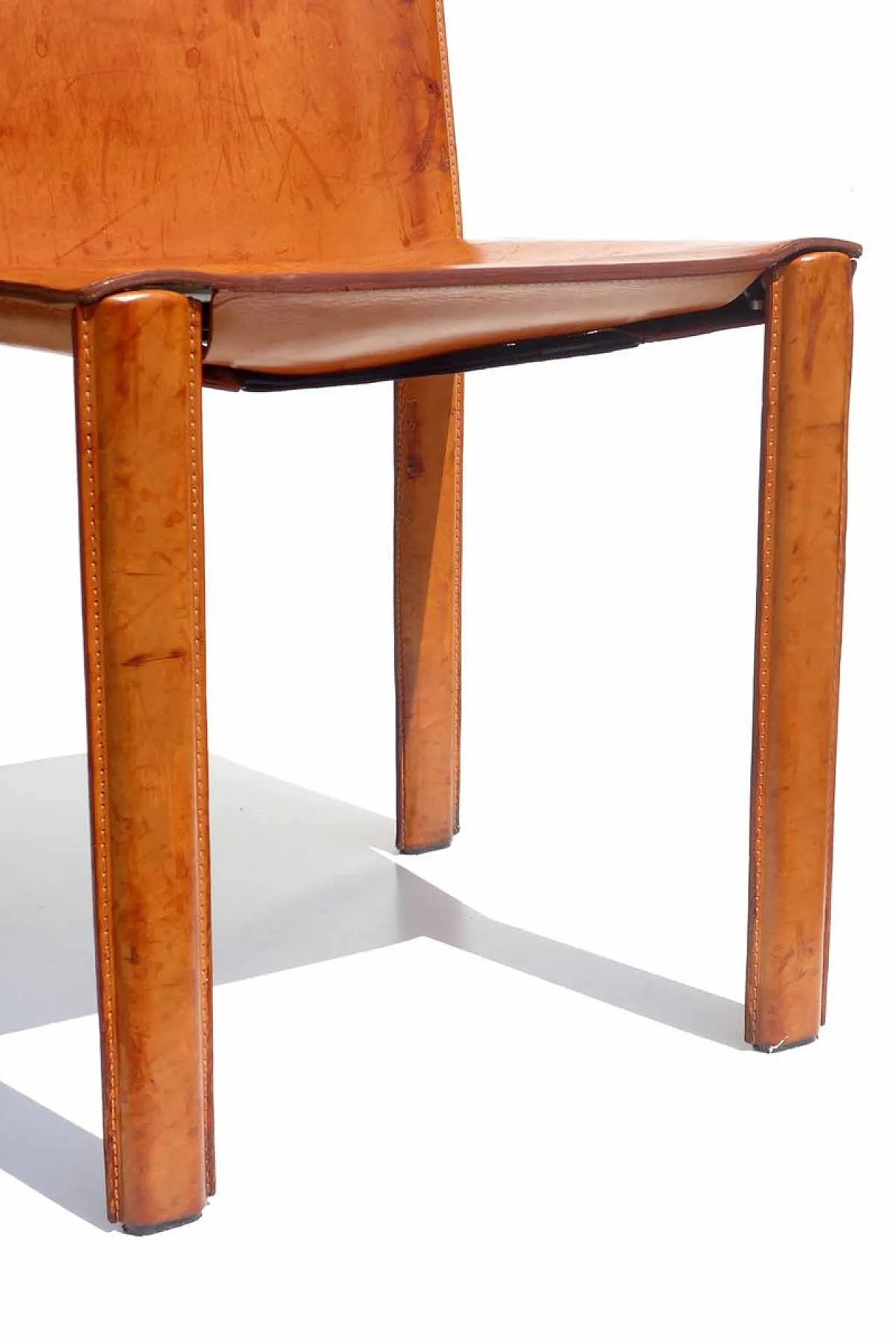 Cognac leather chair, 1970s 4