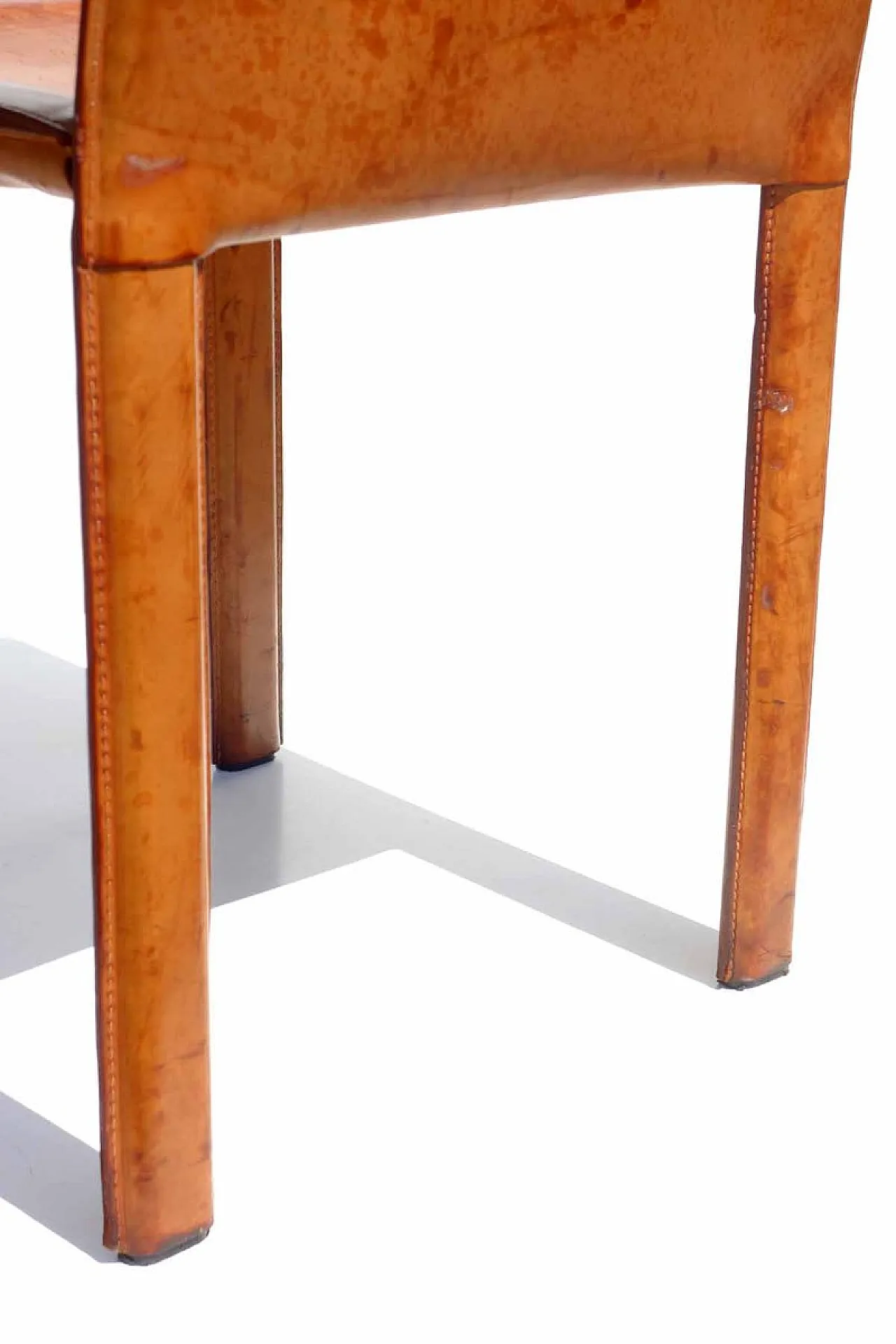 Cognac leather chair, 1970s 6